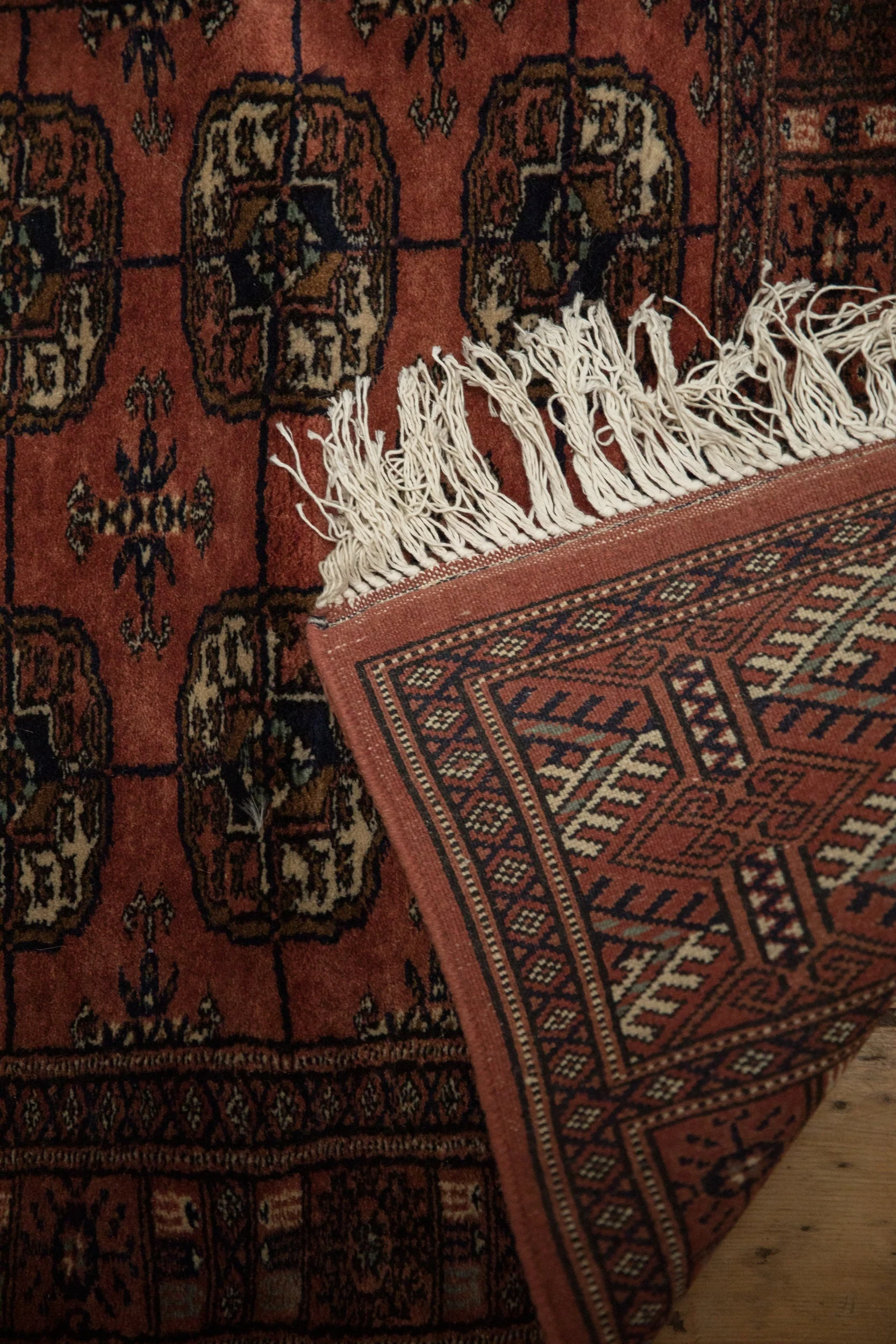 2.5x24.5 Vintage Fine Bokhara Rug Runner - Image 9