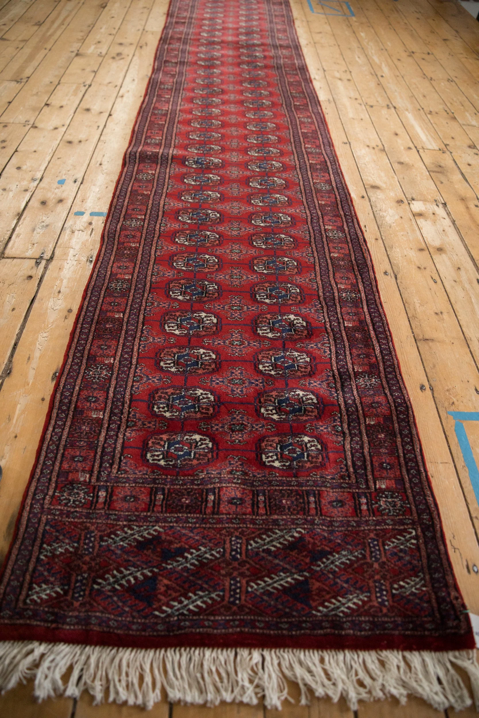 2.5x24 Vintage Fine Bokhara Rug Runner - Image 13
