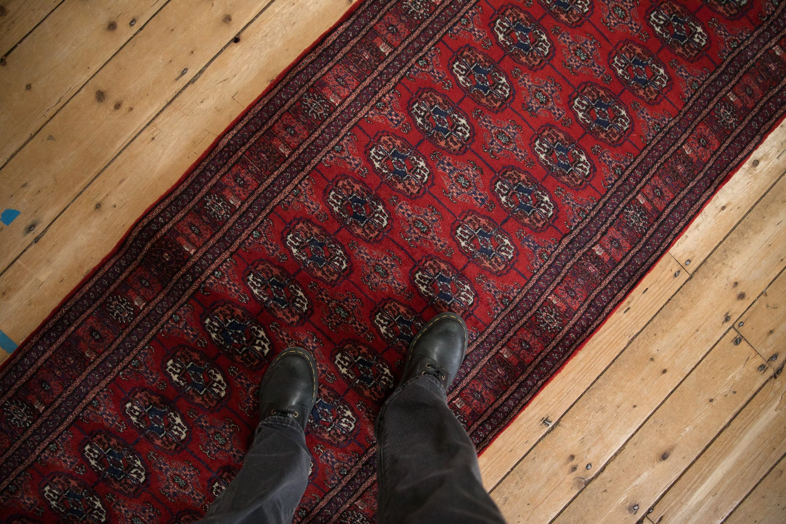 2.5x24 Vintage Fine Bokhara Rug Runner - Image 2