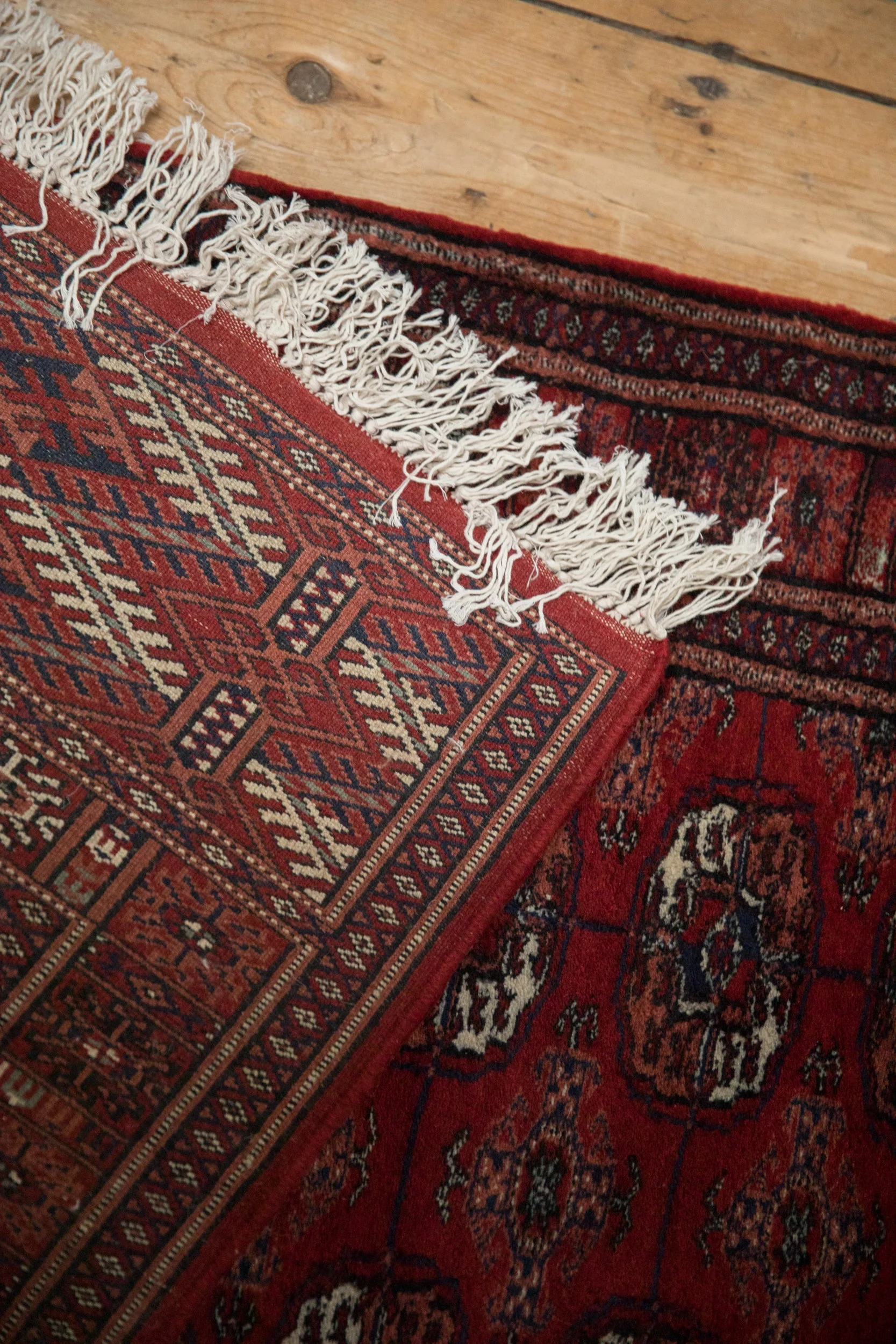 2.5x24 Vintage Fine Bokhara Rug Runner - Image 7