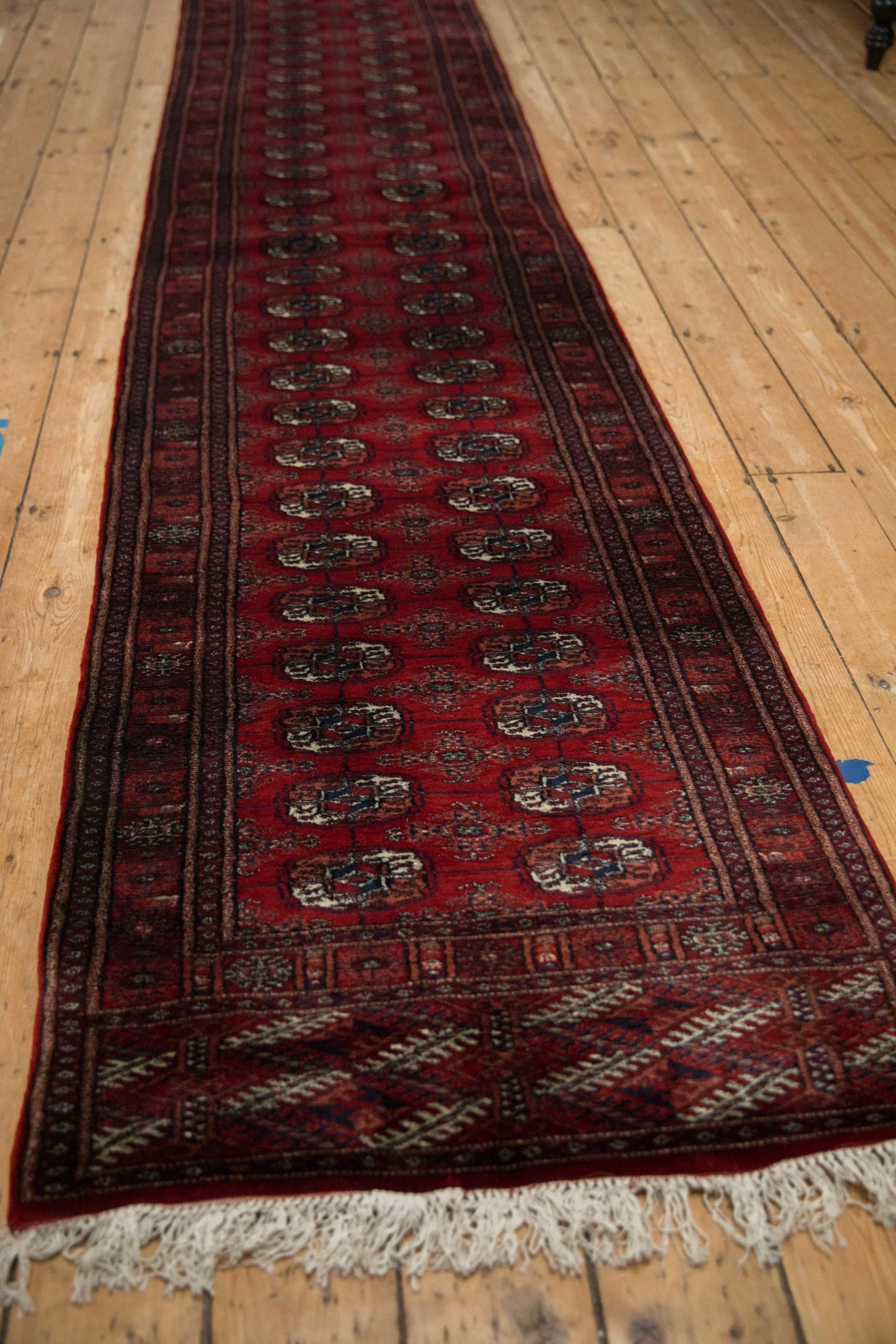 2.5x24 Vintage Fine Bokhara Rug Runner - Image 9