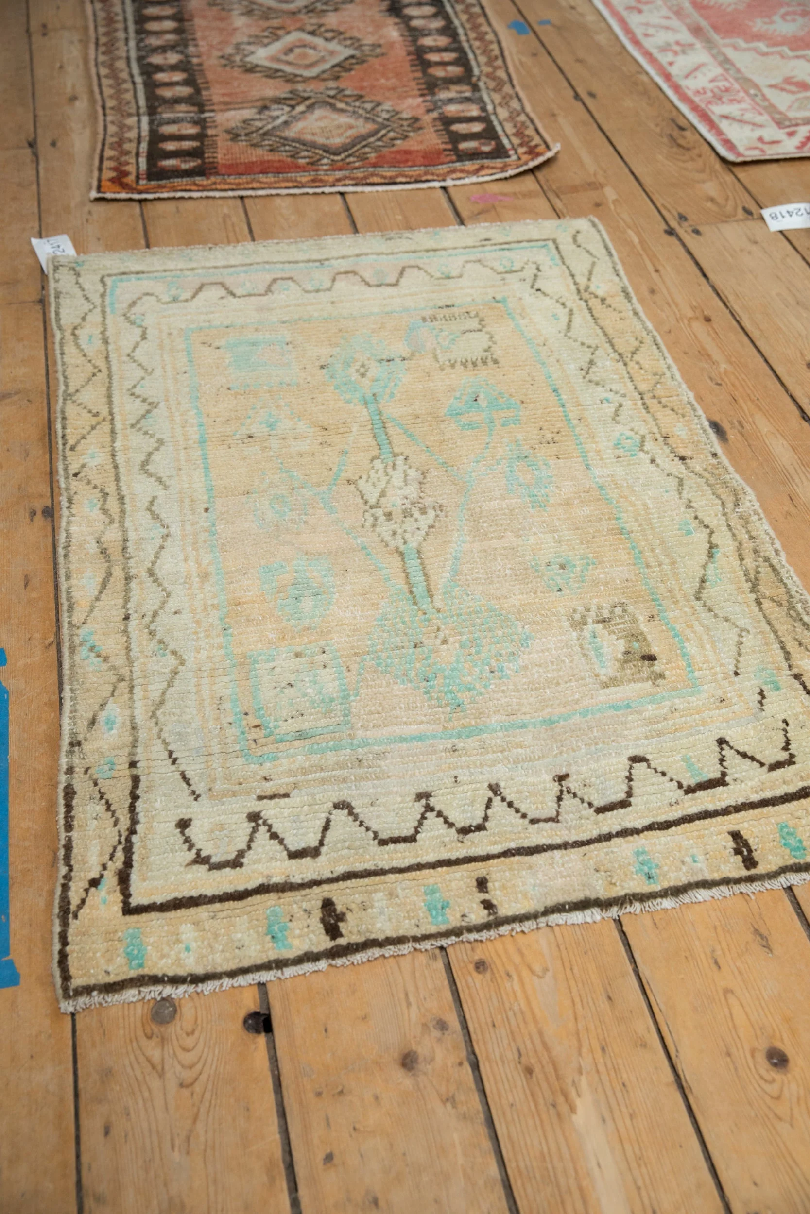 2.5x3.5 Vintage Distressed Oushak Rug - Image 4