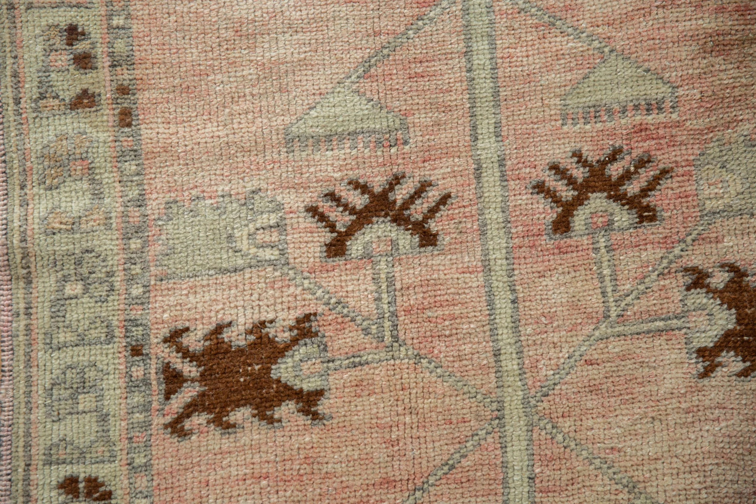 2.5x3.5 Vintage Distressed Oushak Rug - Image 6