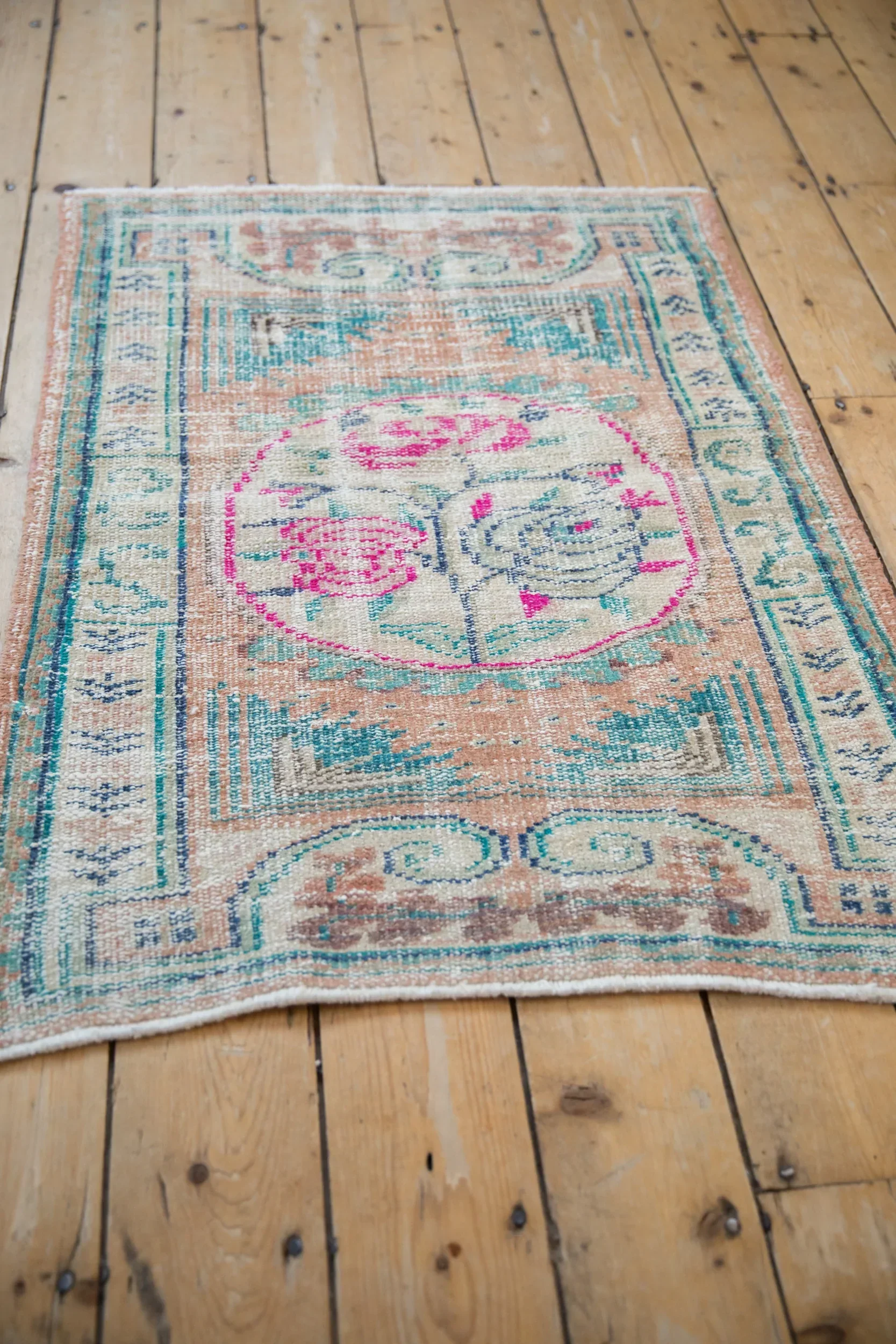 2.5x3.5 Vintage Distressed Oushak Rug - Image 4