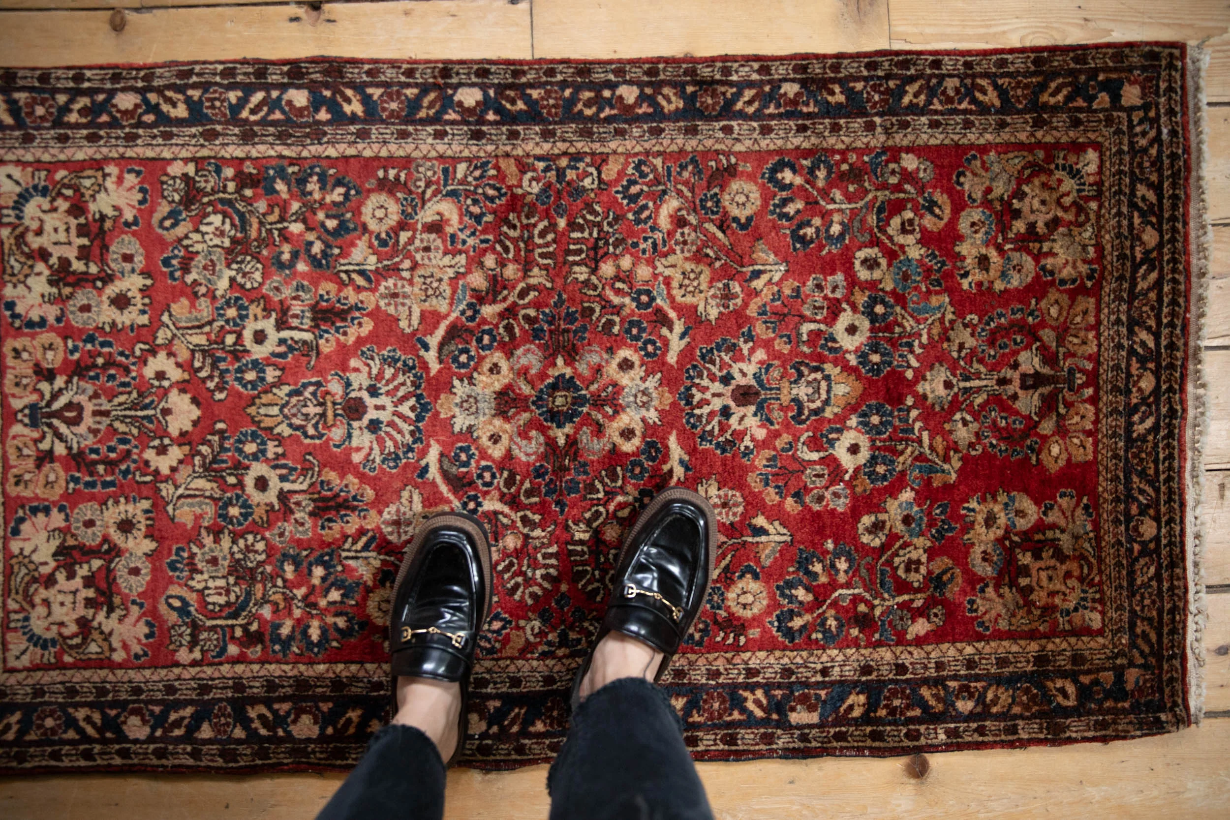 2.5x3.5 Vintage German Sarouk Rug - Image 2