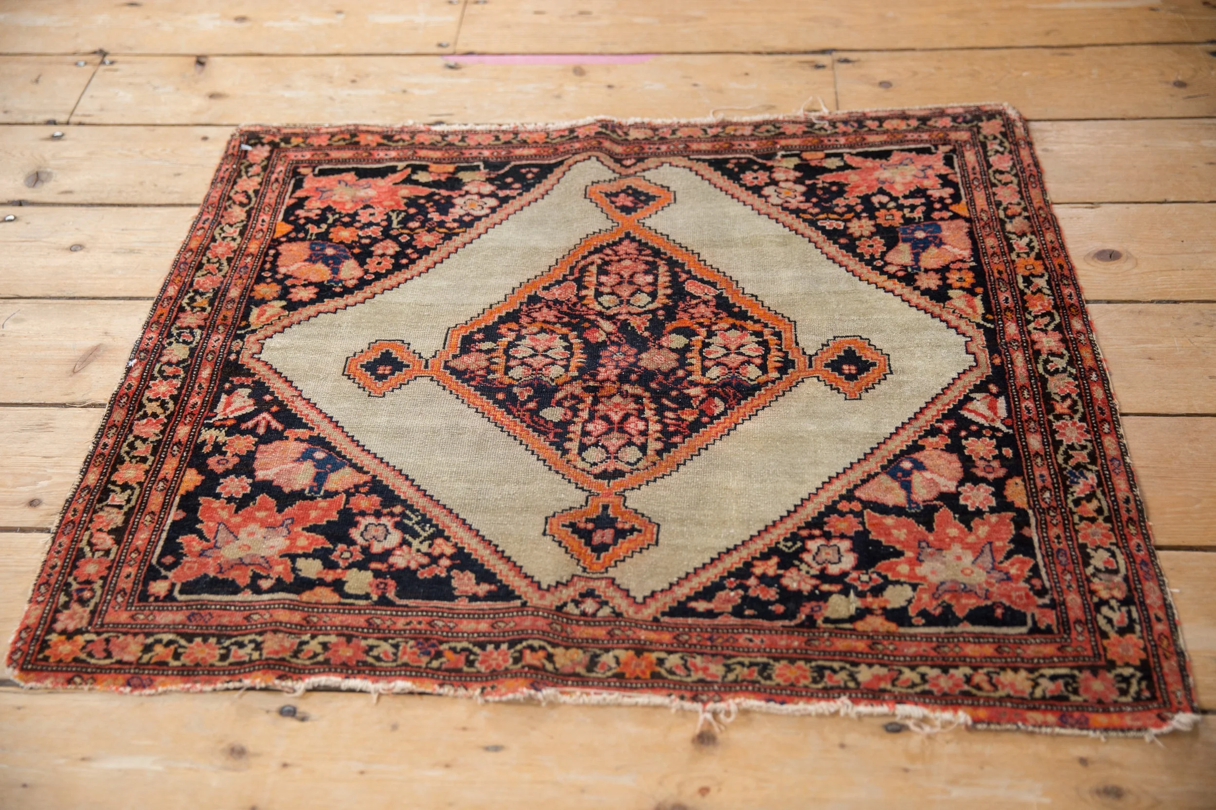 2.5x3 Antique Fine Malayer Square Rug - Image 7