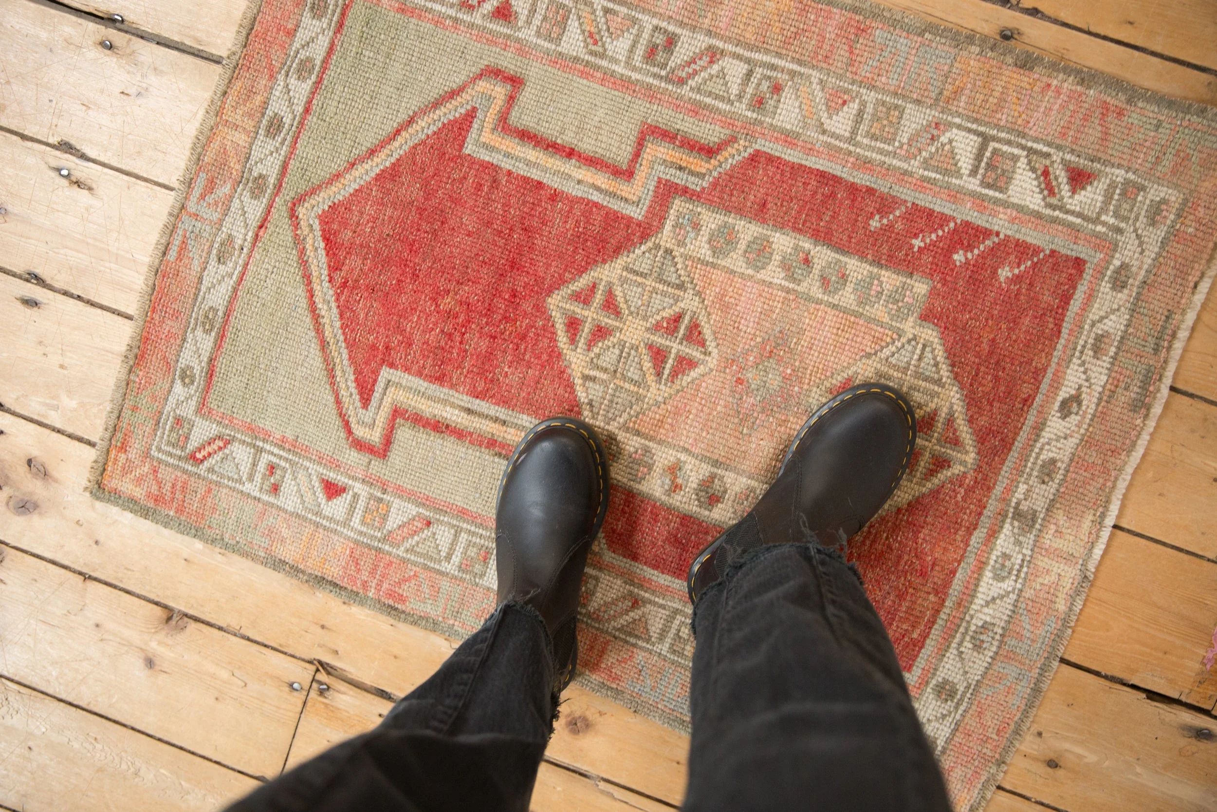 2.5x3 Vintage Distressed Oushak Square Rug - Image 2