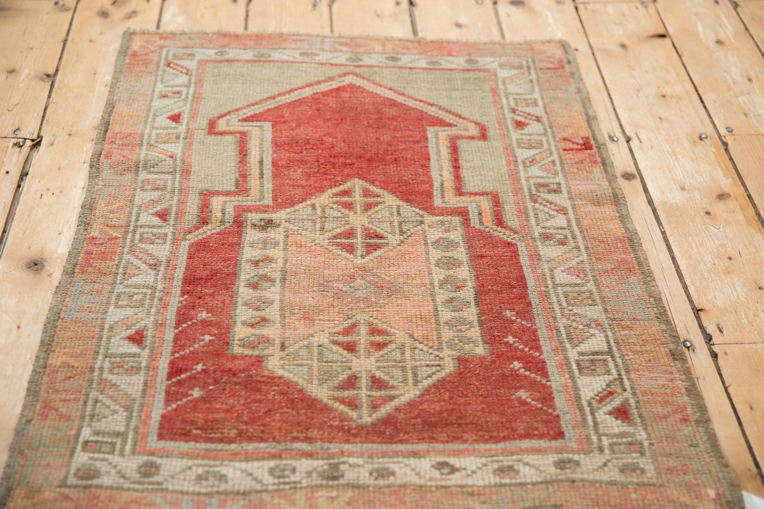 2.5x3 Vintage Distressed Oushak Square Rug - Image 6