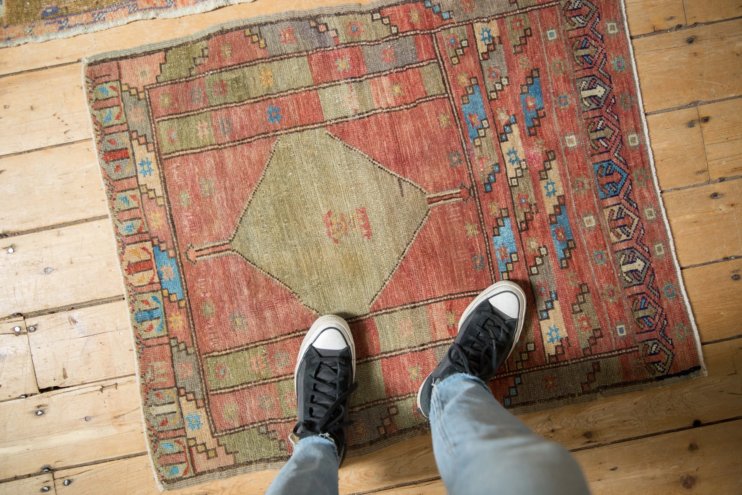 2.5x3 Vintage Distressed Oushak Square Rug - Image 2