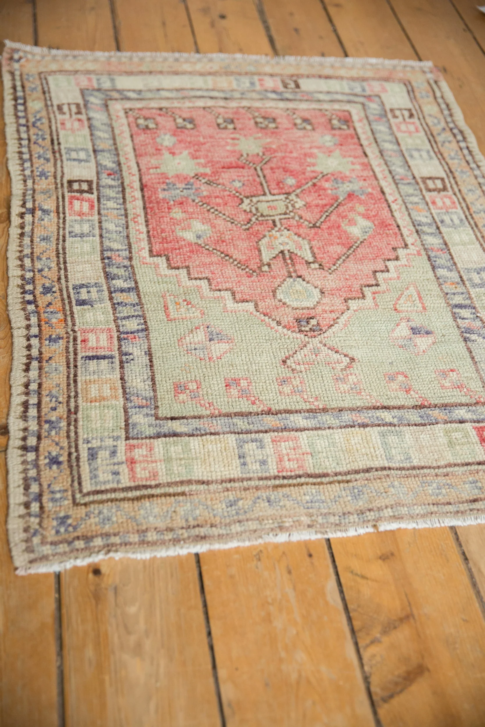 2.5x3 Vintage Distressed Oushak Square Rug - Image 3
