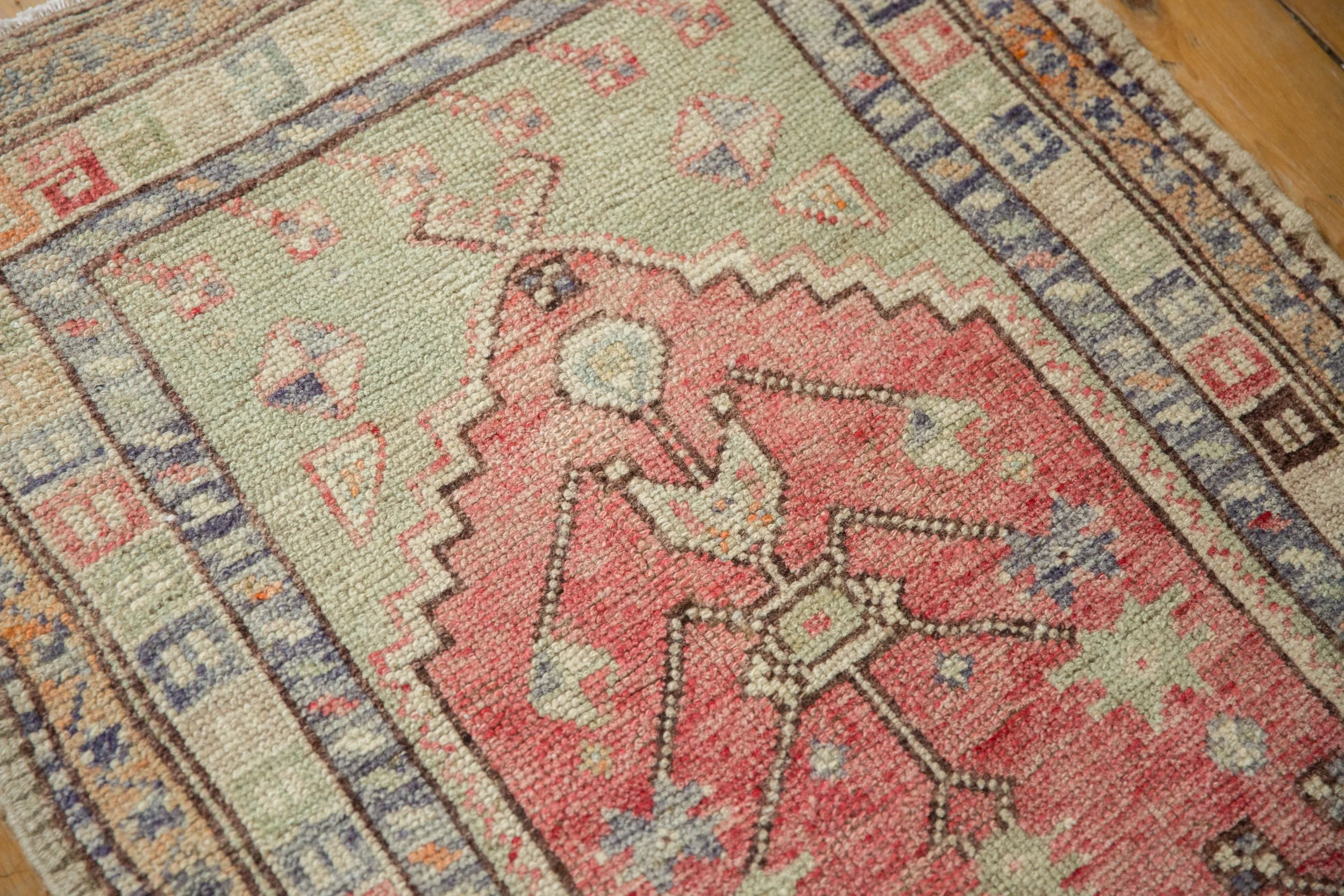 2.5x3 Vintage Distressed Oushak Square Rug - Image 6