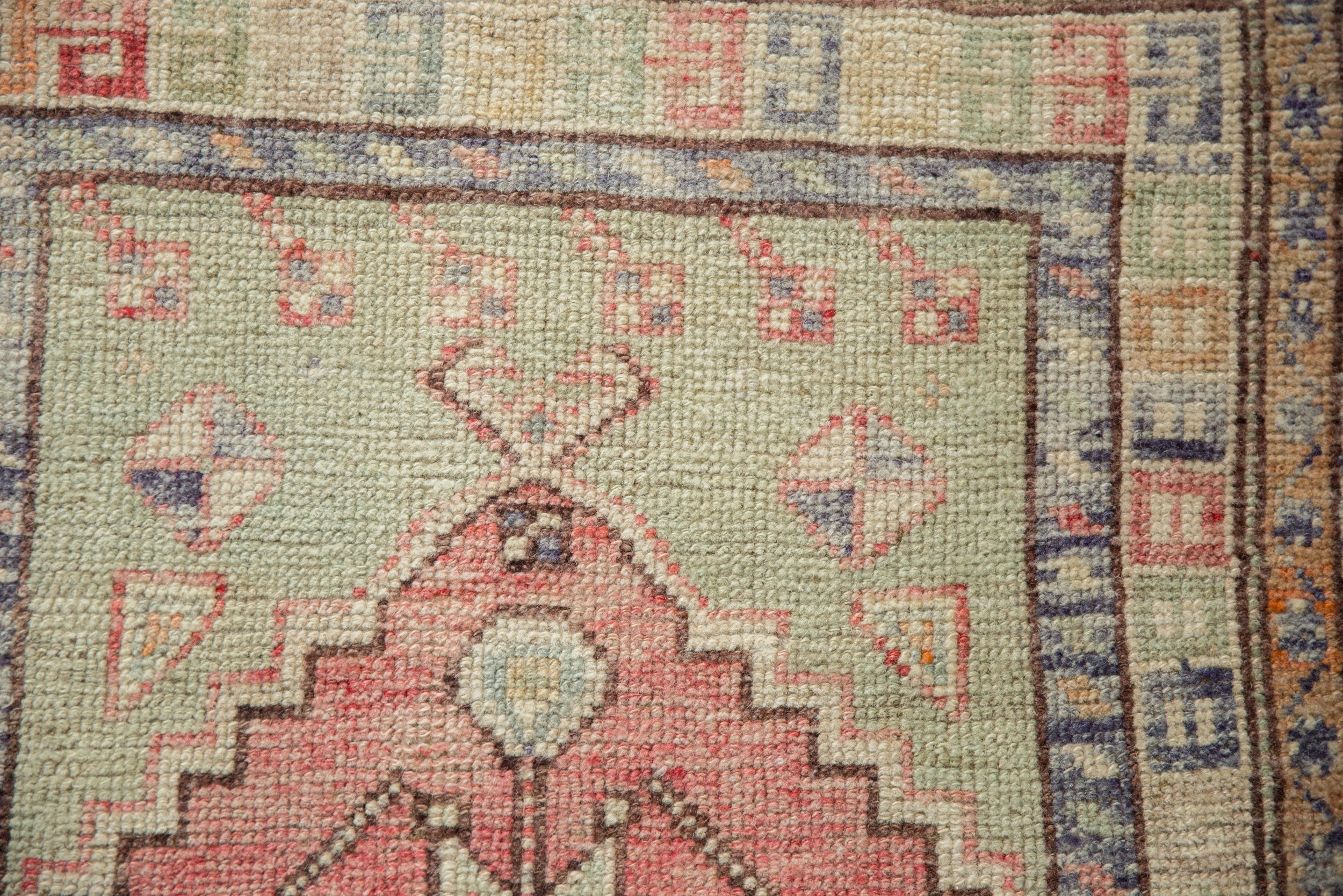 2.5x3 Vintage Distressed Oushak Square Rug - Image 9