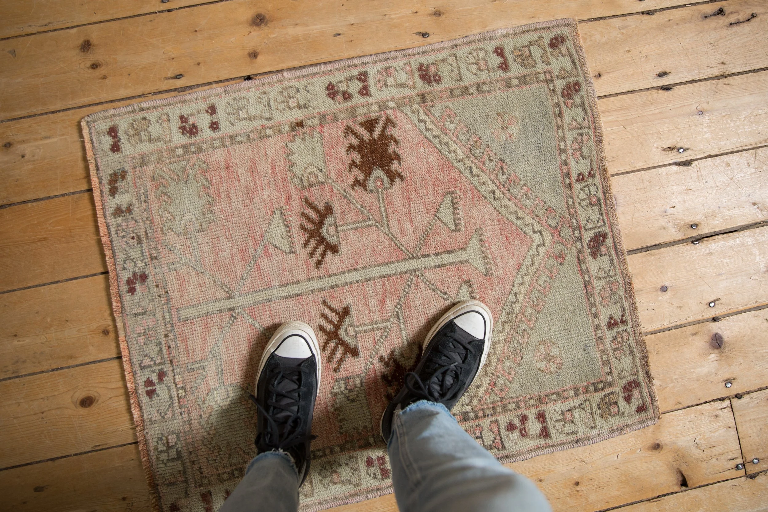 2.5x3 Vintage Distressed Oushak Square Rug - Image 2