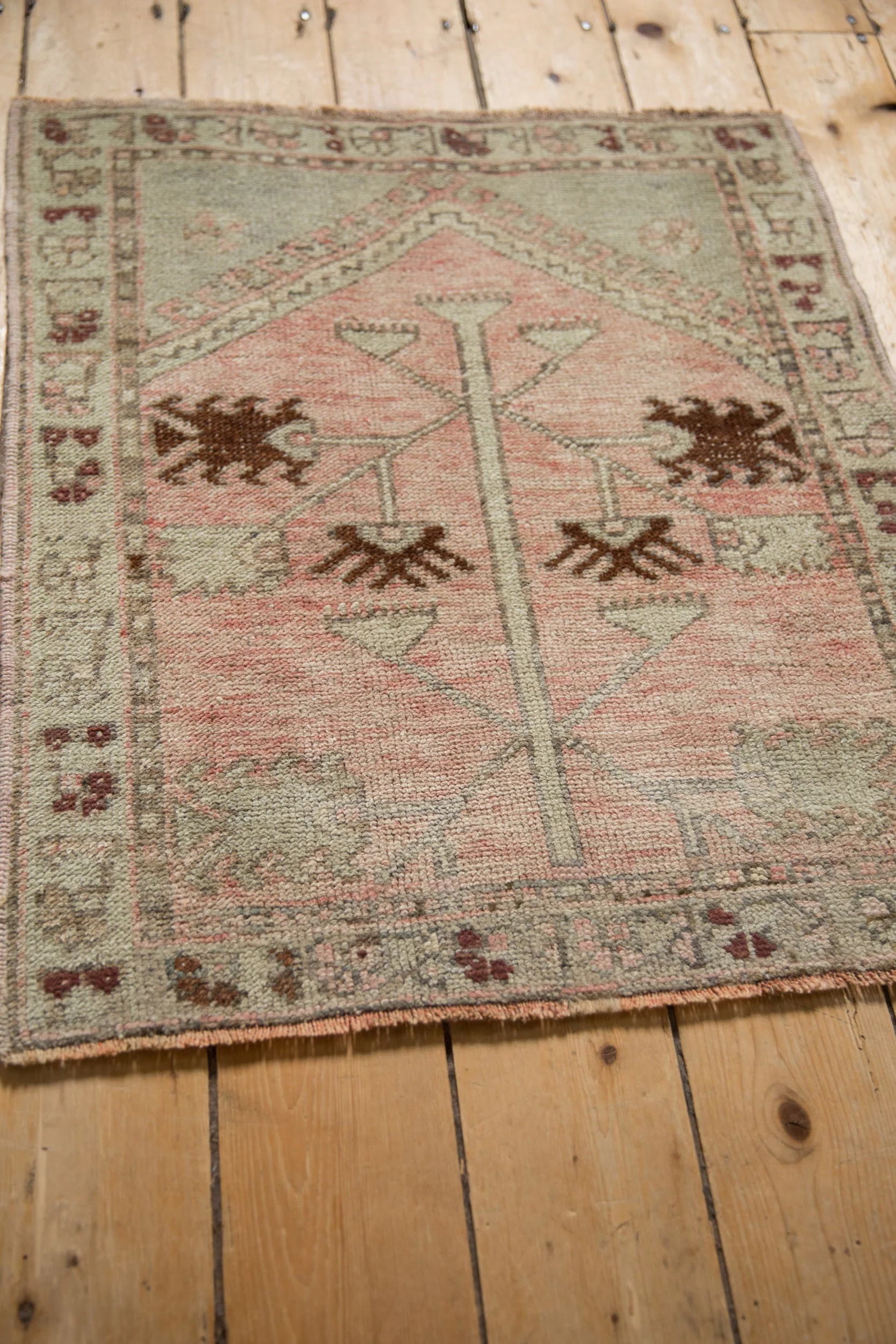 2.5x3 Vintage Distressed Oushak Square Rug - Image 6