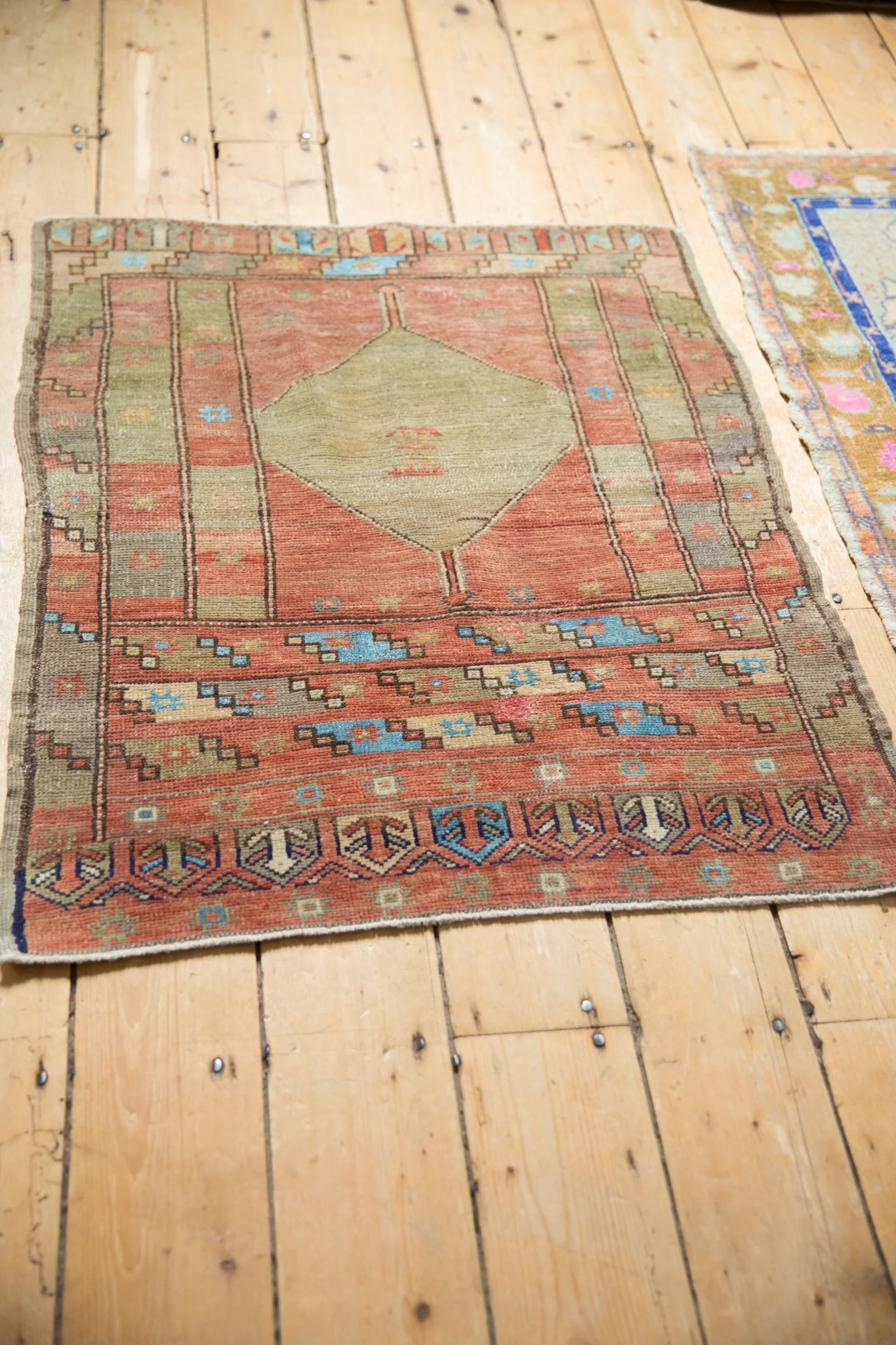 2.5x3 Vintage Distressed Oushak Square Rug - Image 4