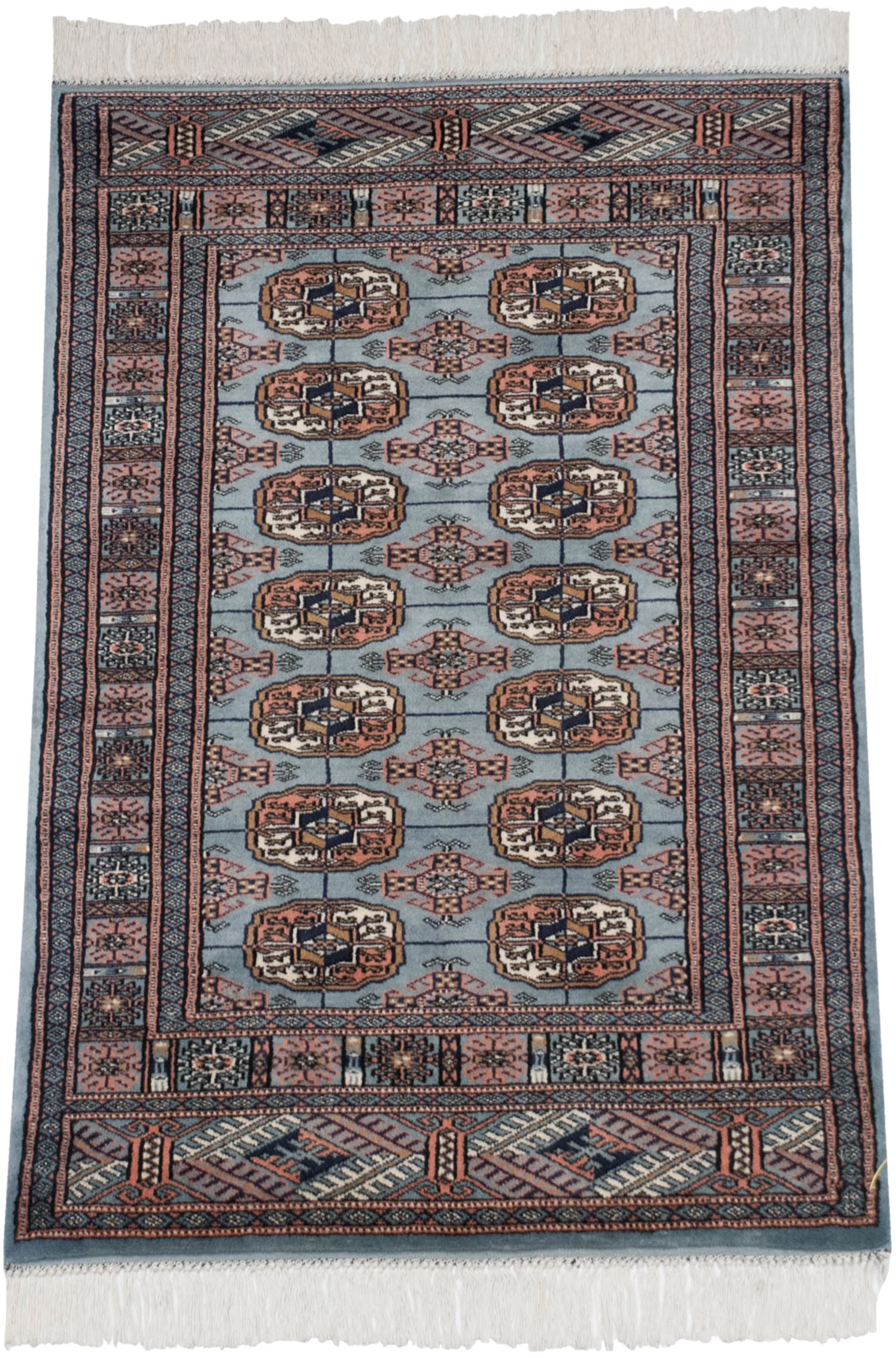 2.5x3 Vintage Fine Bokhara Square Rug - Image 10