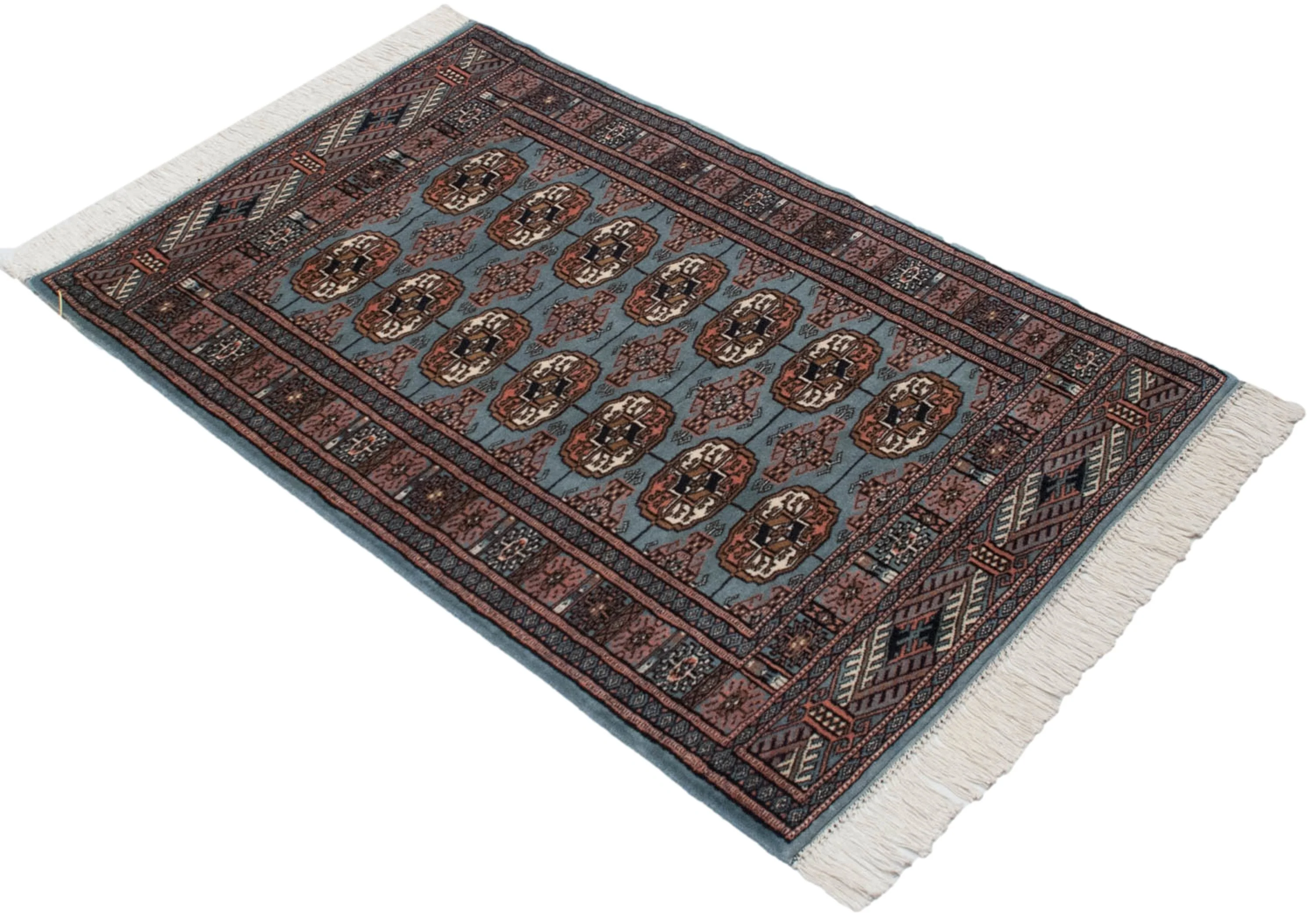 2.5x3 Vintage Fine Bokhara Square Rug - Image 12