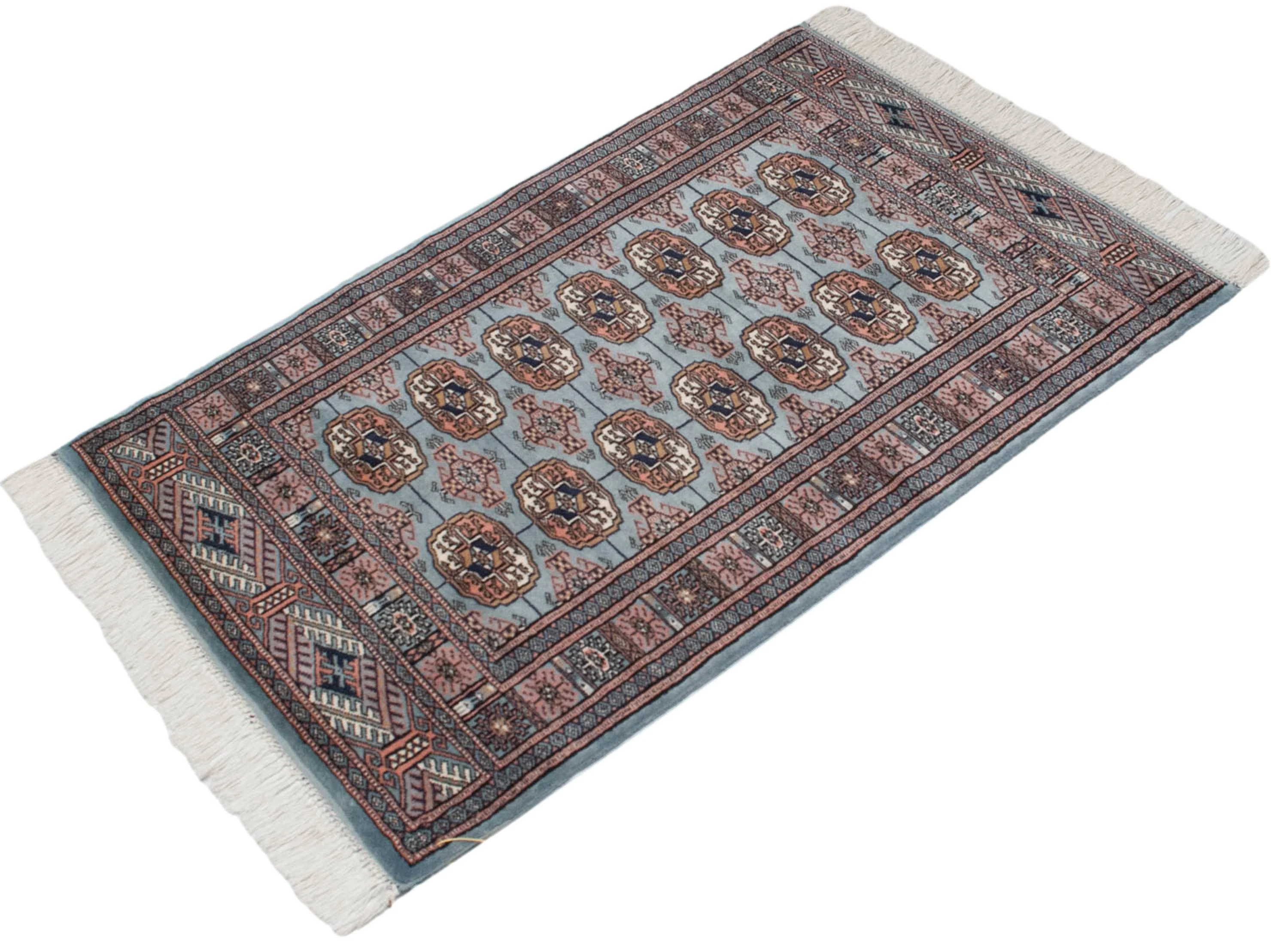 2.5x3 Vintage Fine Bokhara Square Rug - Image 13