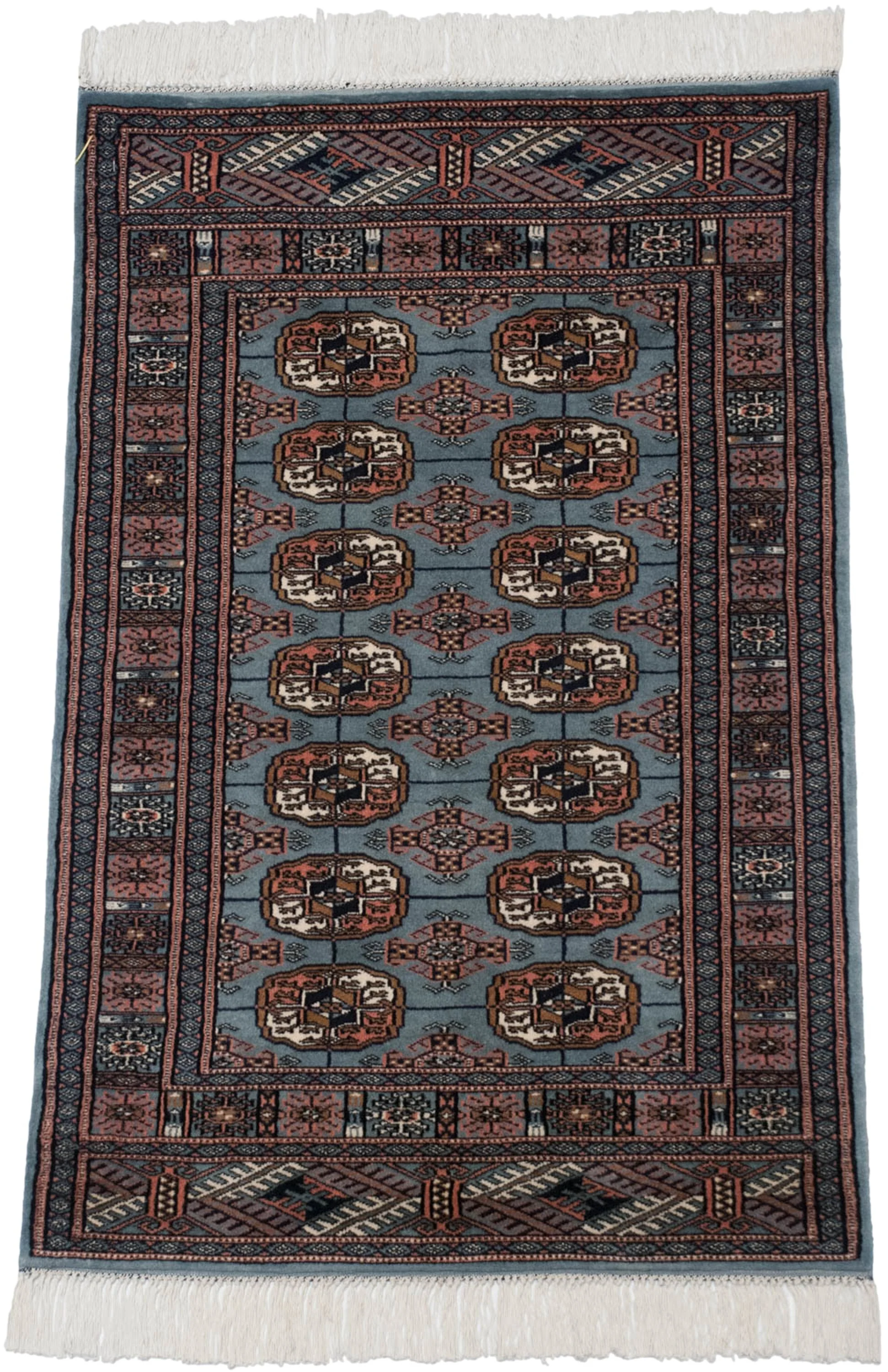 2.5x3 Vintage Fine Bokhara Square Rug - Image 3