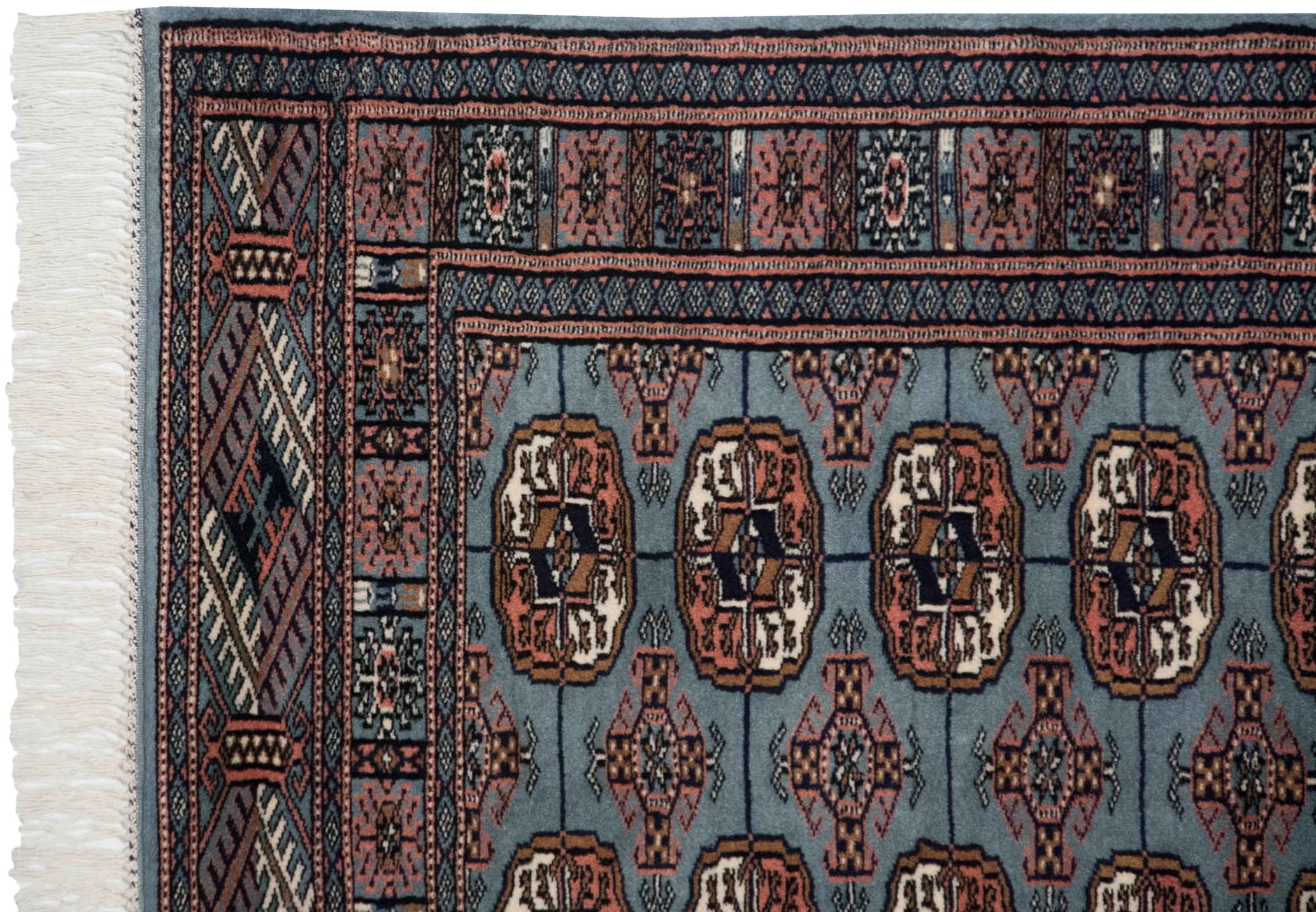 2.5x3 Vintage Fine Bokhara Square Rug - Image 4