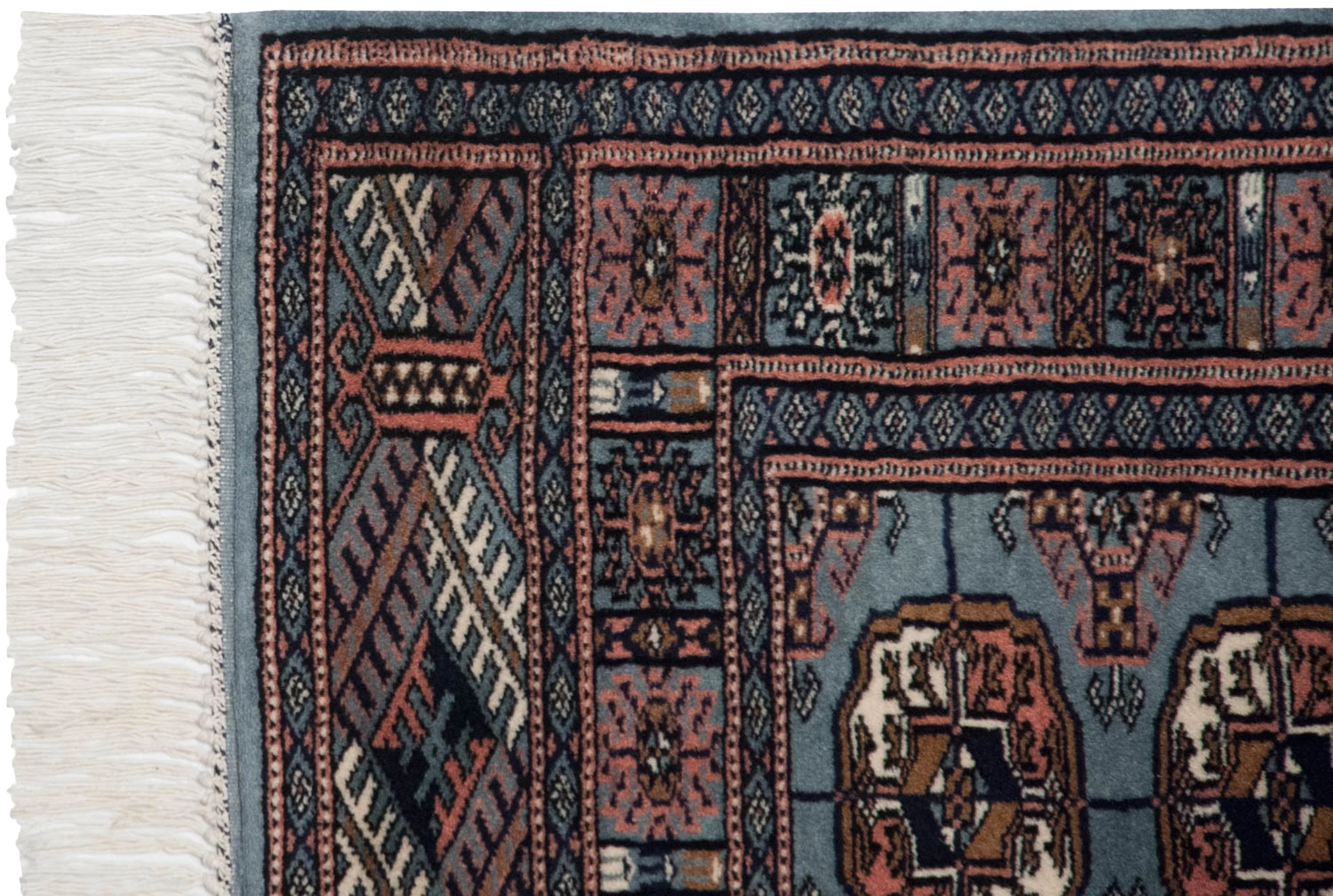 2.5x3 Vintage Fine Bokhara Square Rug - Image 5