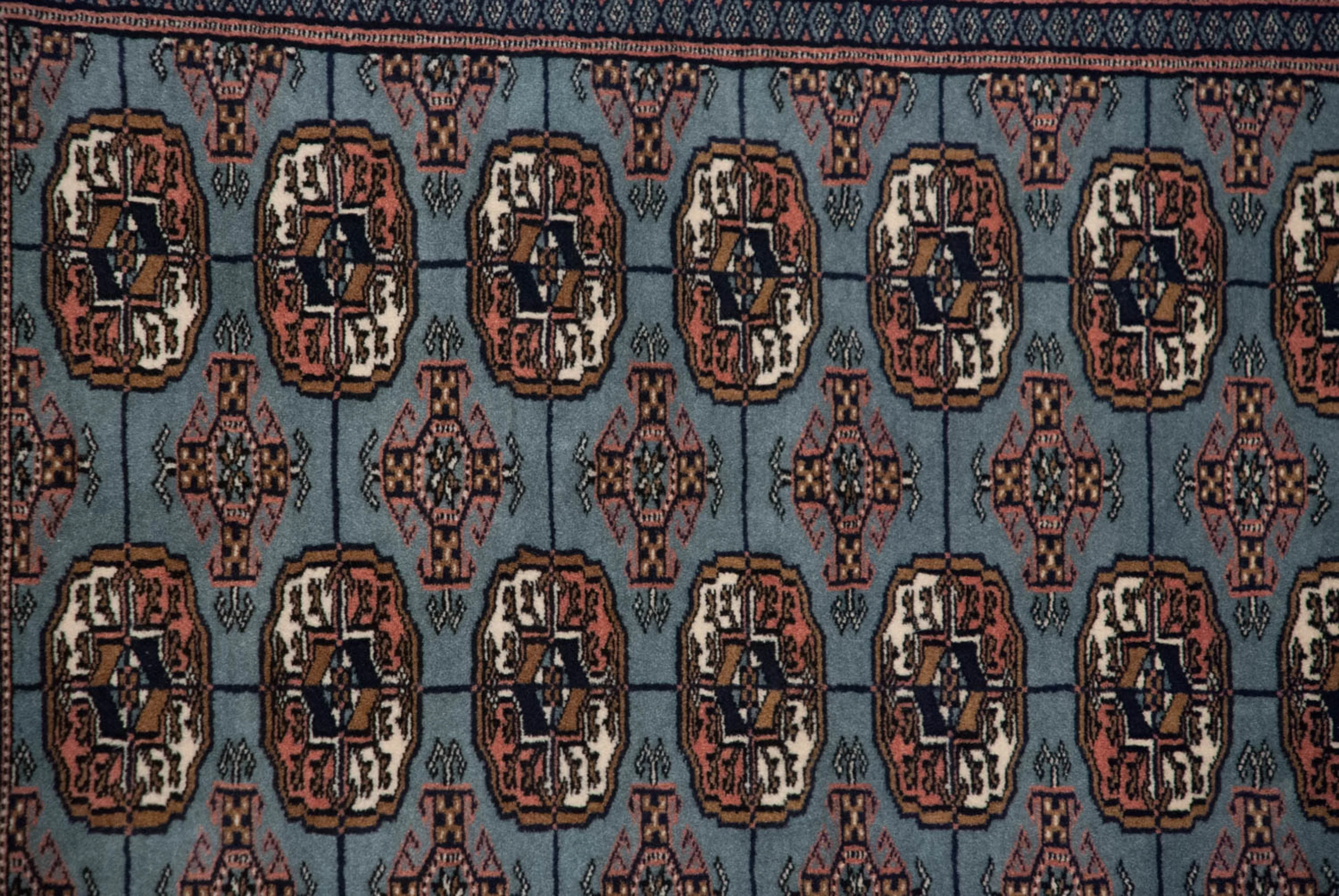 2.5x3 Vintage Fine Bokhara Square Rug - Image 6