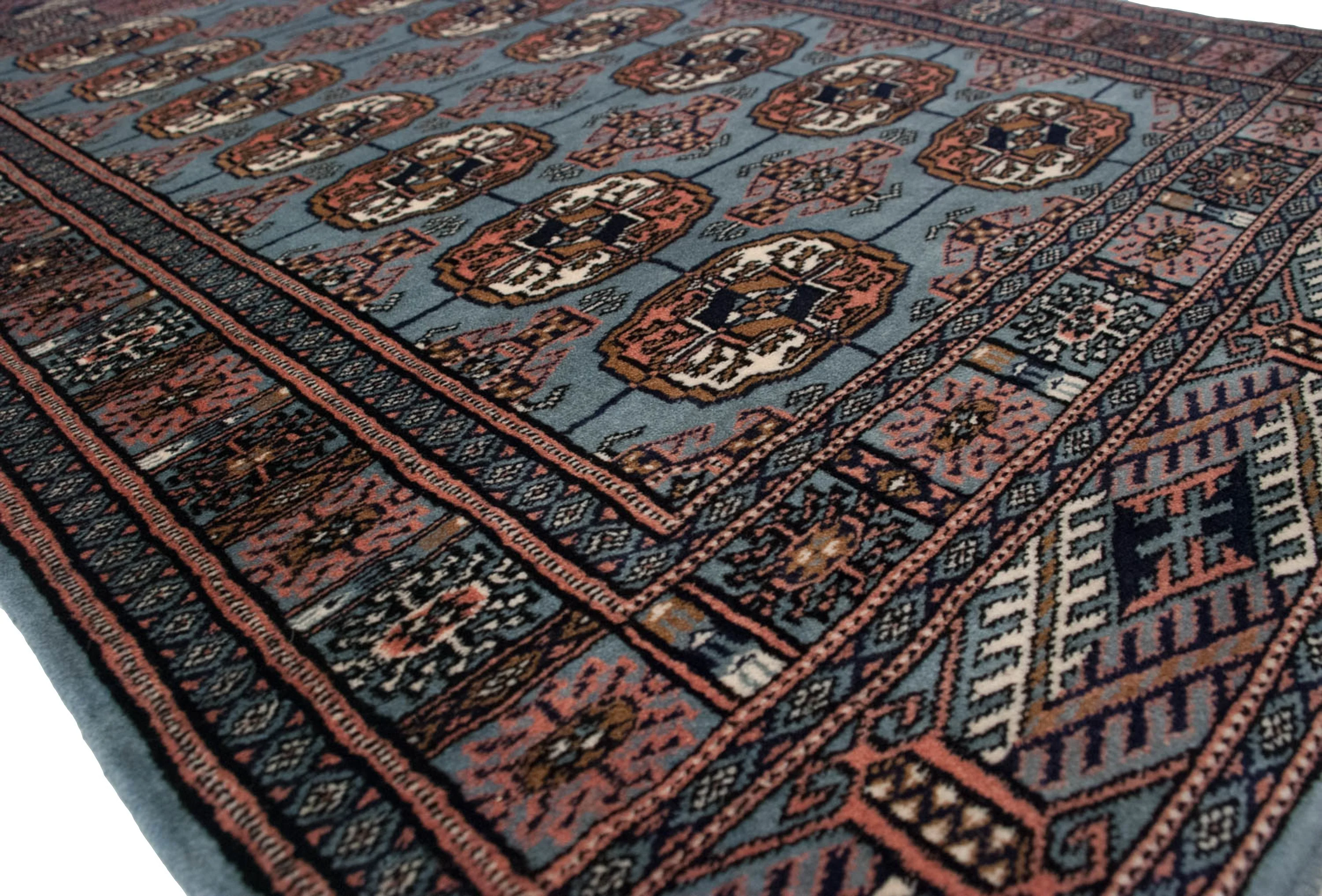 2.5x3 Vintage Fine Bokhara Square Rug - Image 8