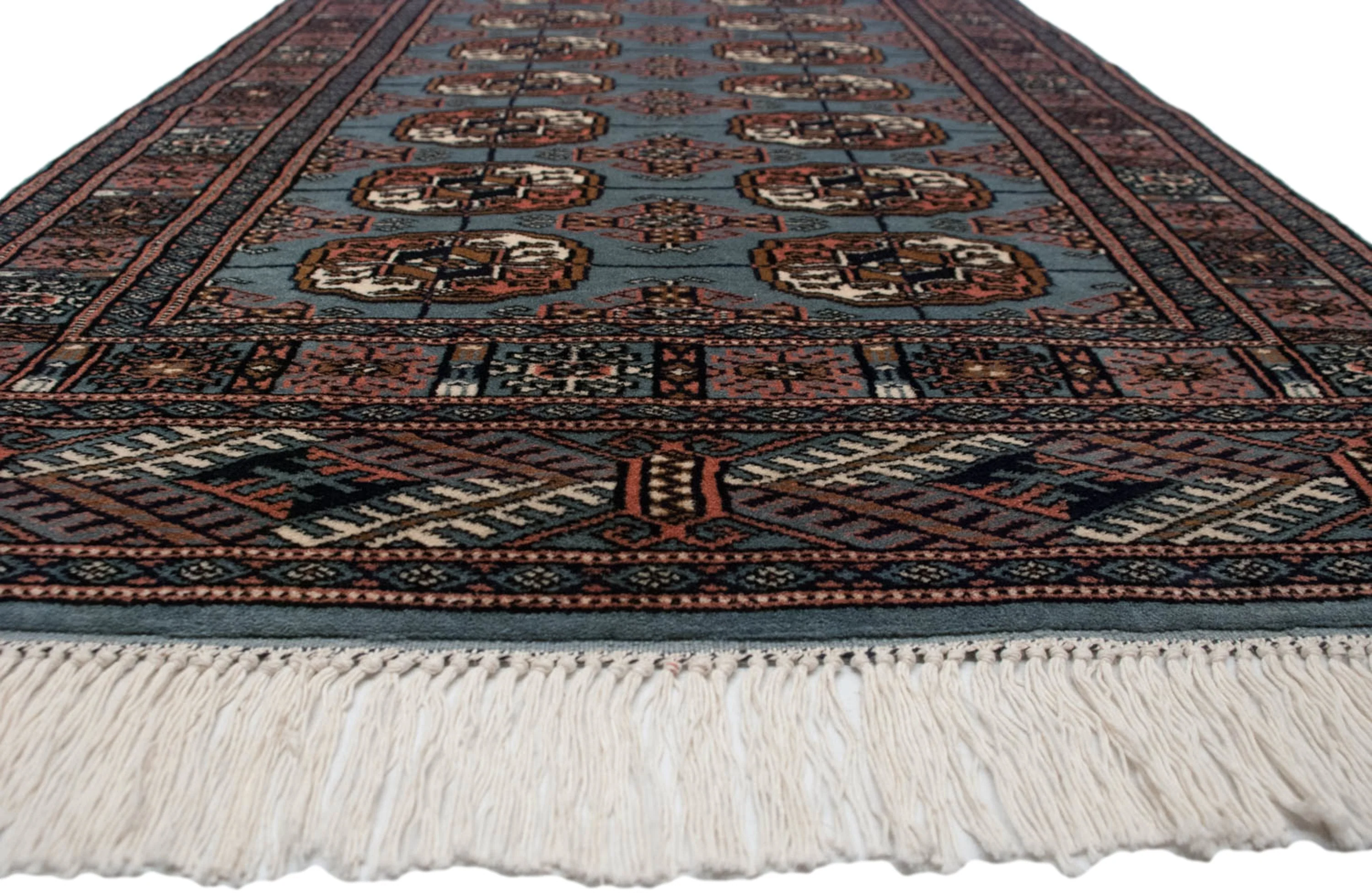 2.5x3 Vintage Fine Bokhara Square Rug - Image 9