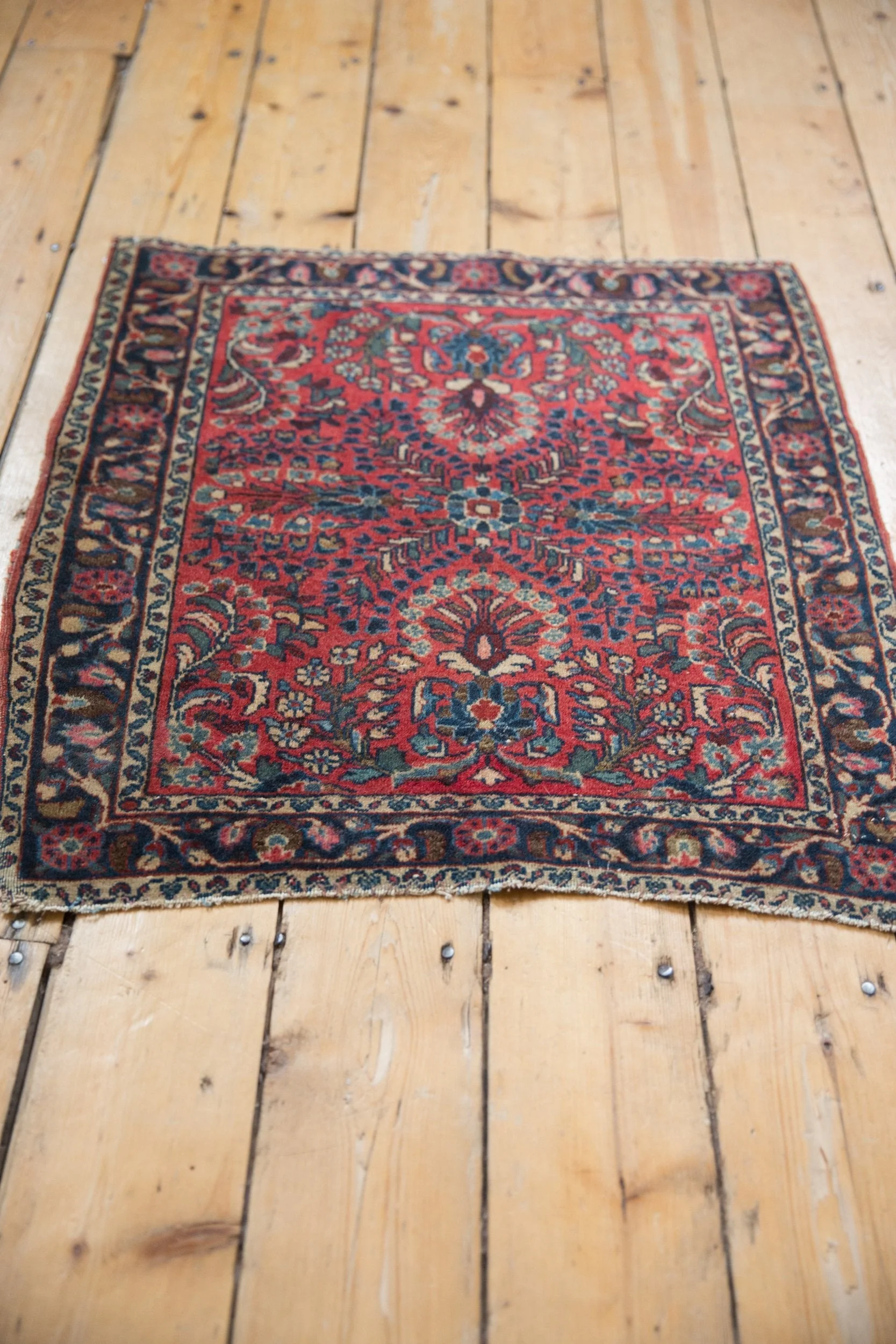 2.5x3 Vintage Fine German Sarouk Square Rug - Image 3