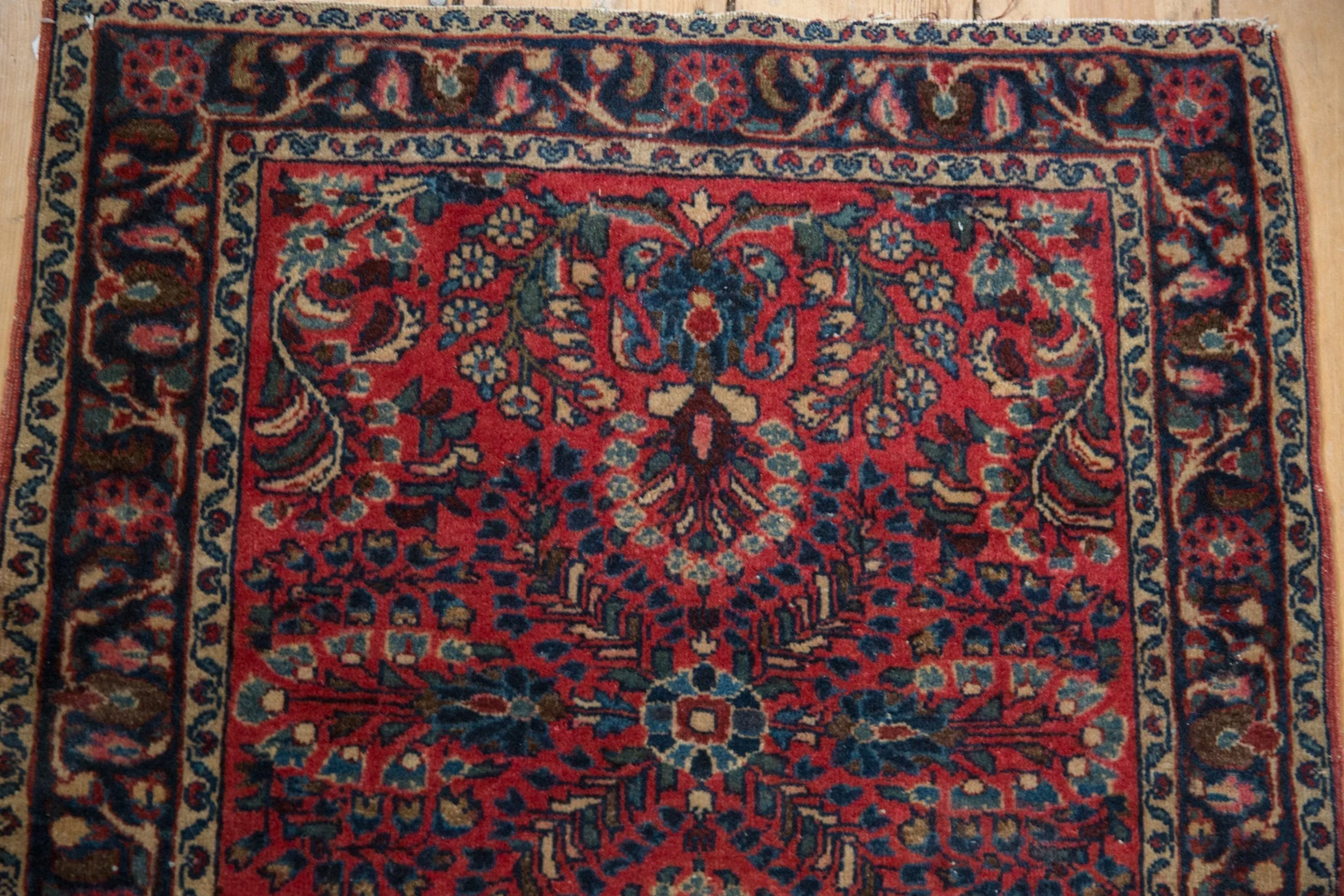 2.5x3 Vintage Fine German Sarouk Square Rug - Image 4