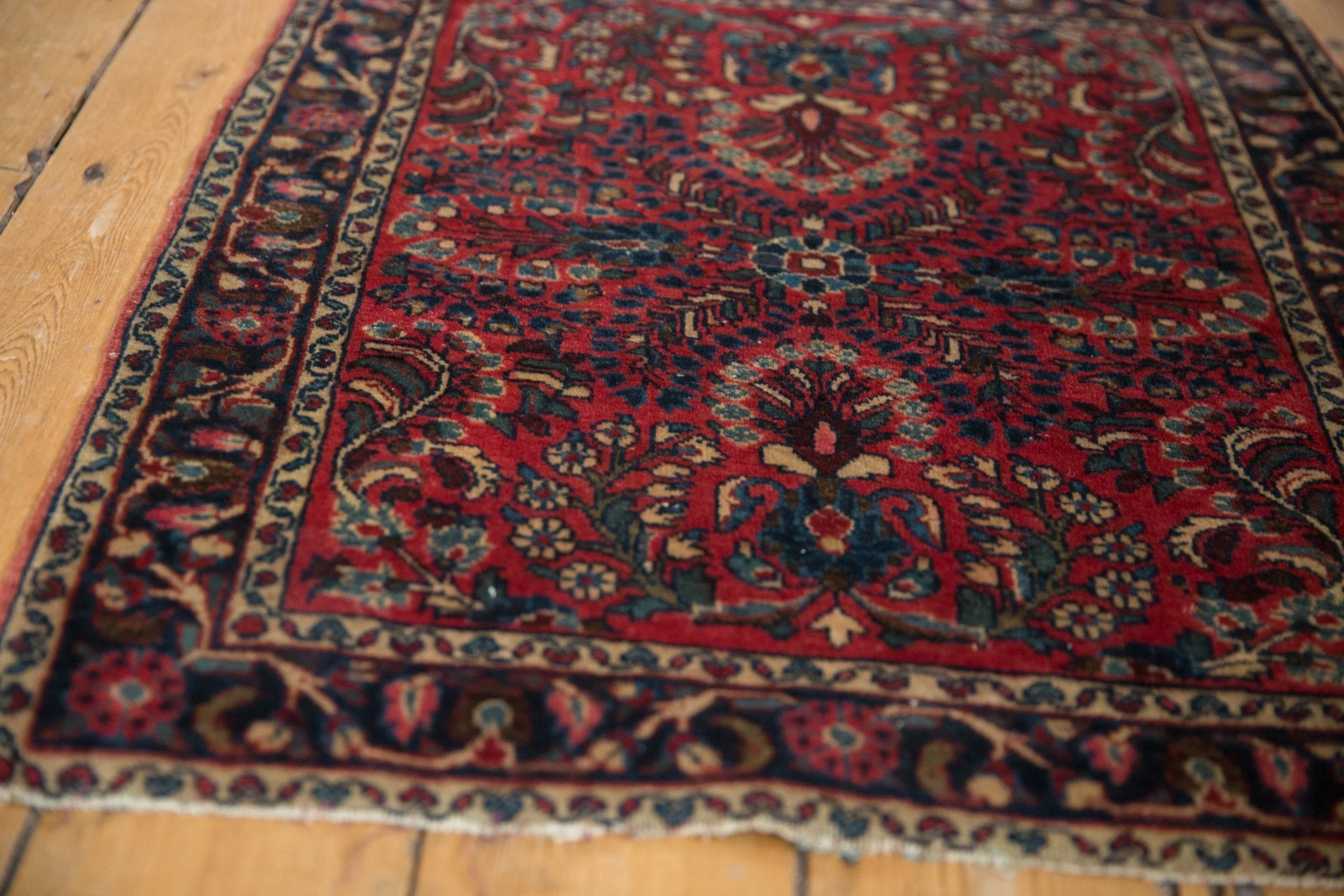 2.5x3 Vintage Fine German Sarouk Square Rug - Image 5