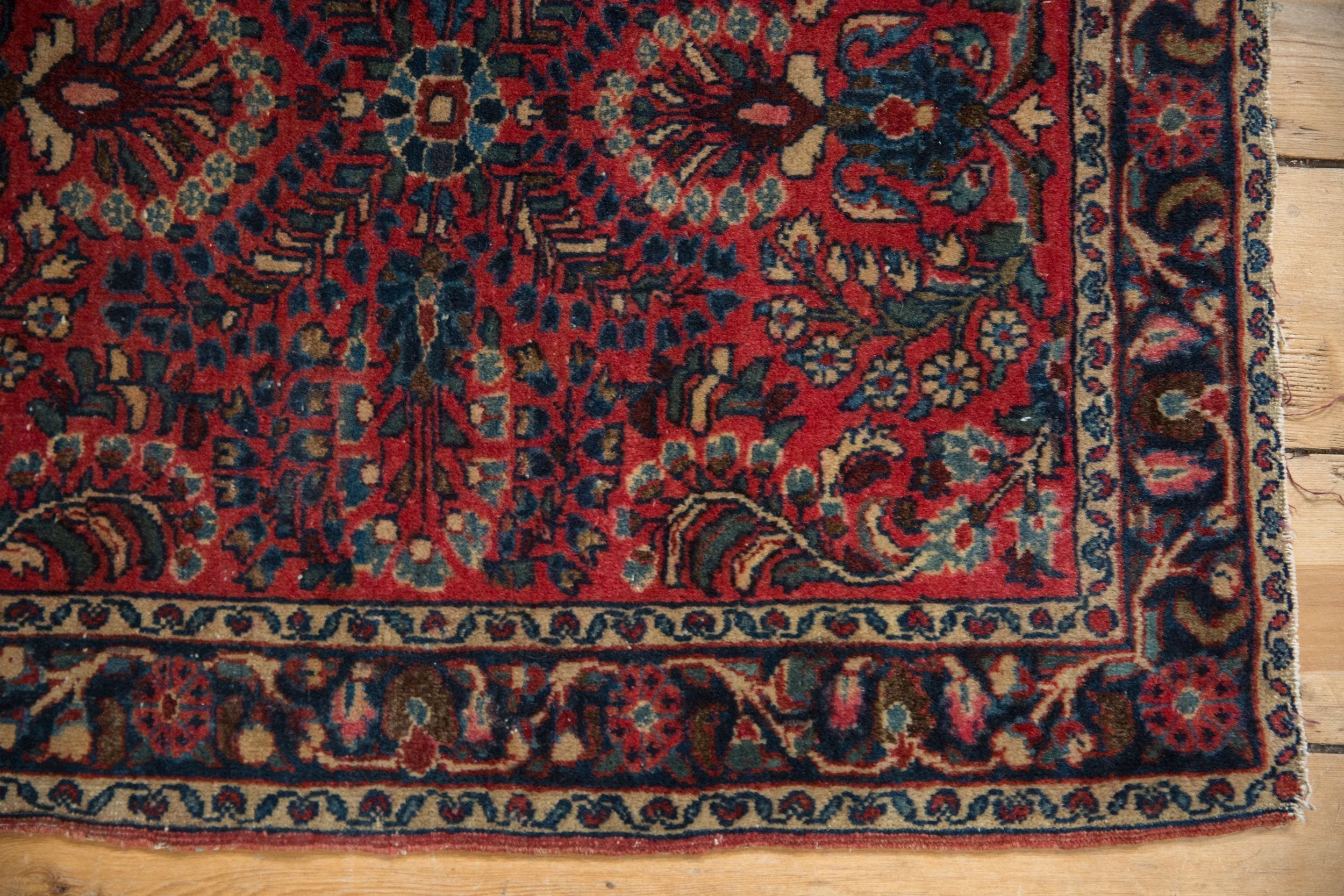 2.5x3 Vintage Fine German Sarouk Square Rug - Image 6