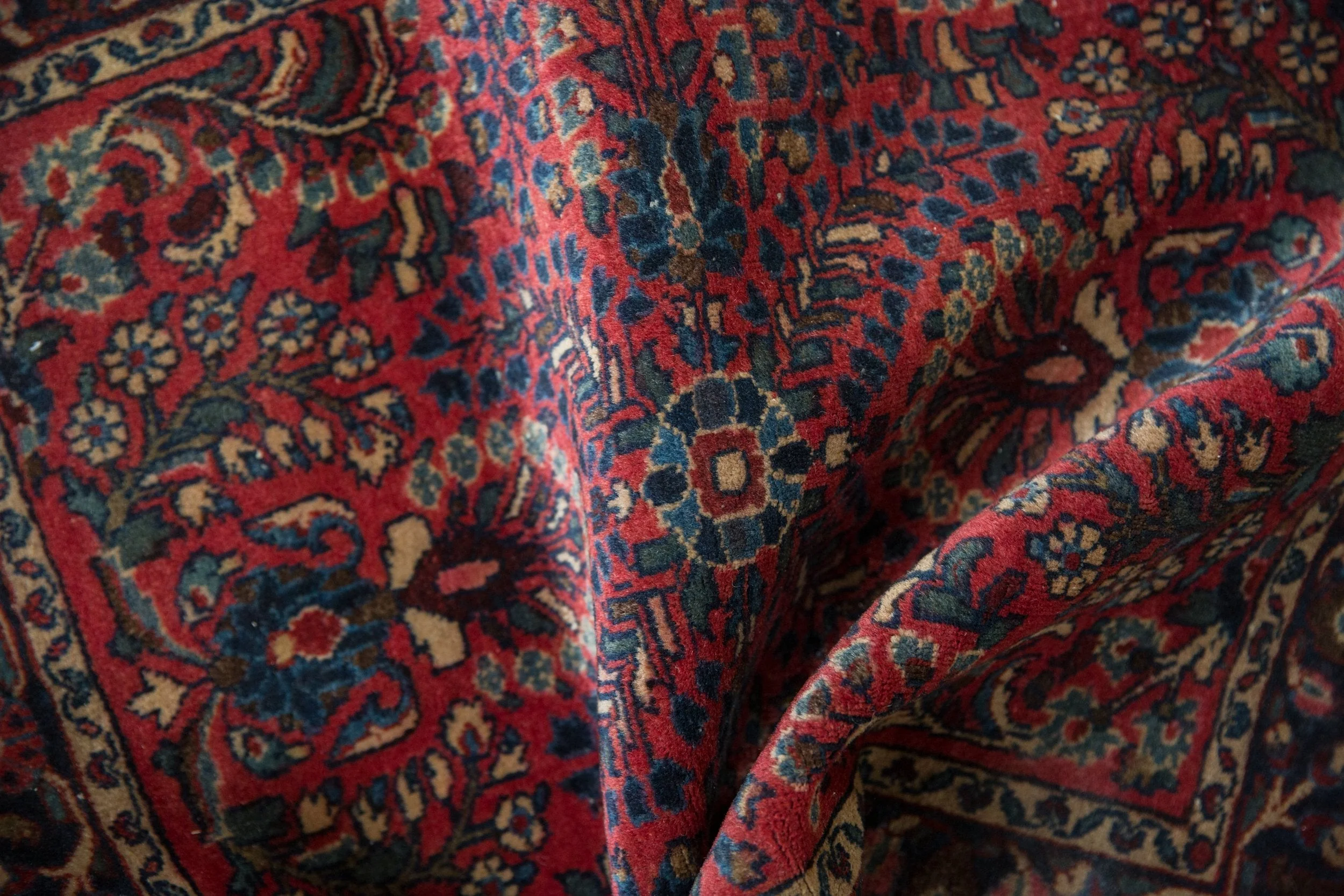 2.5x3 Vintage Fine German Sarouk Square Rug - Image 7