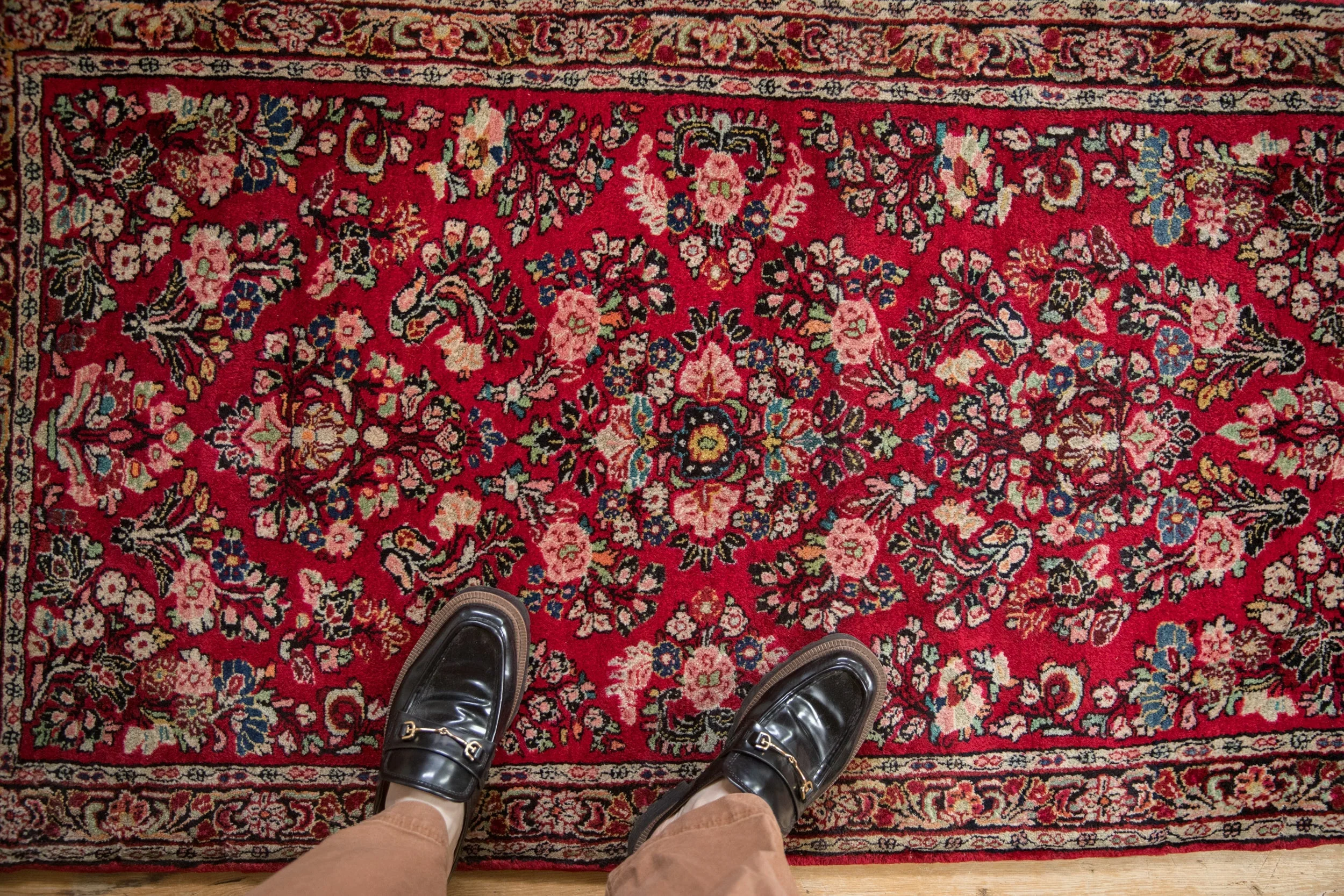 2.5x4.5 Vintage American Sarouk Rug - Image 2
