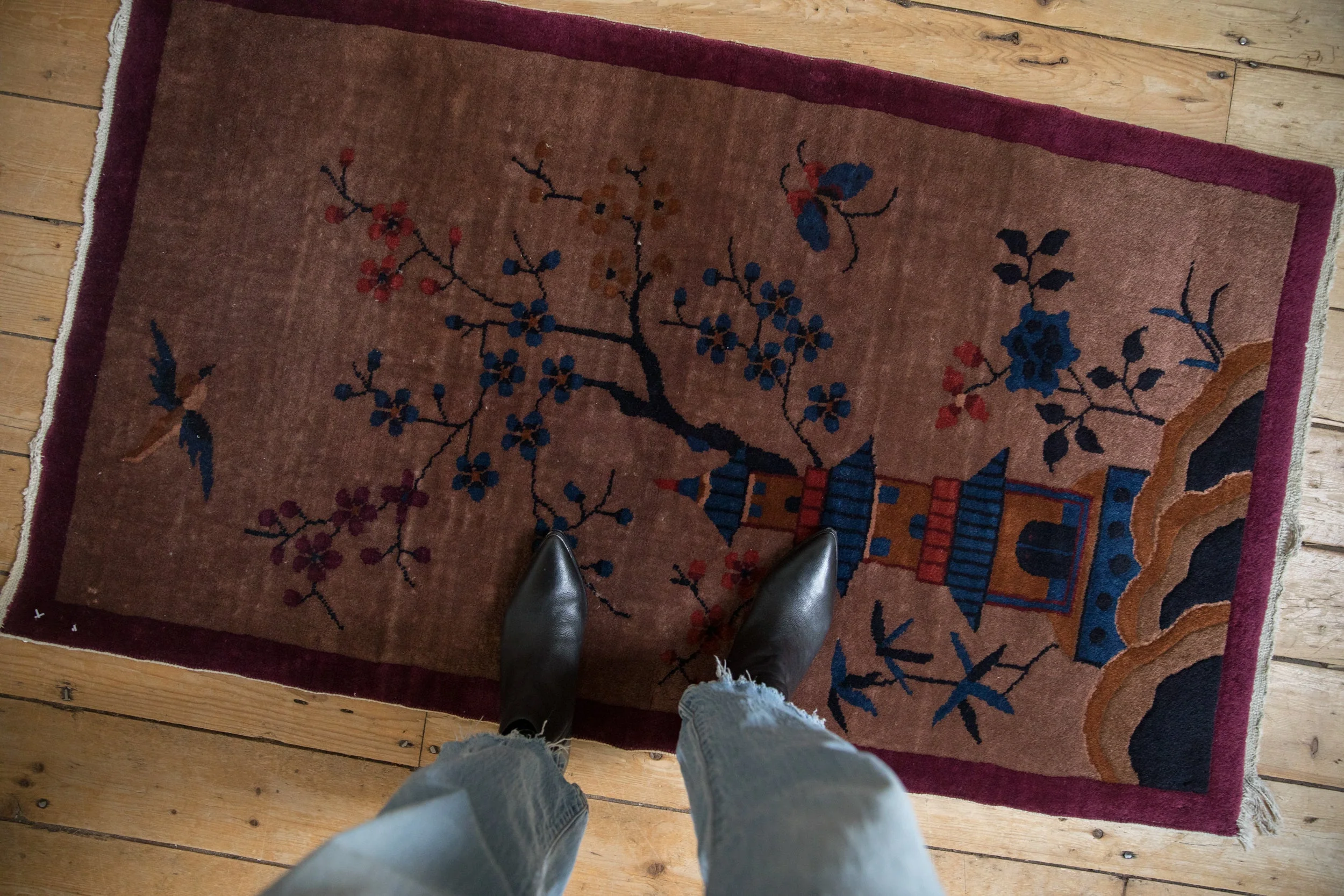 2.5x4.5 Vintage Art Deco Rug - Image 2
