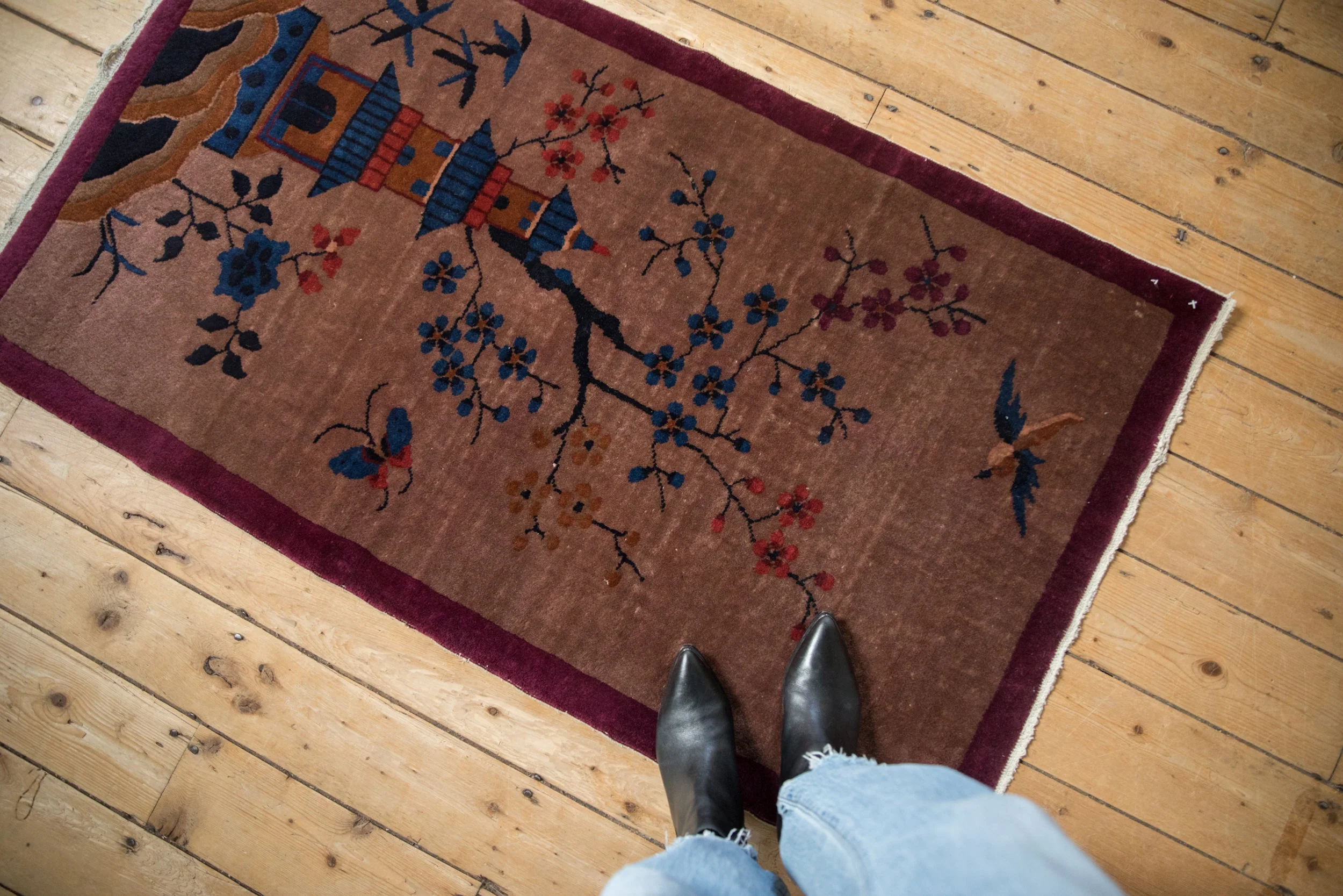 2.5x4.5 Vintage Art Deco Rug - Image 3
