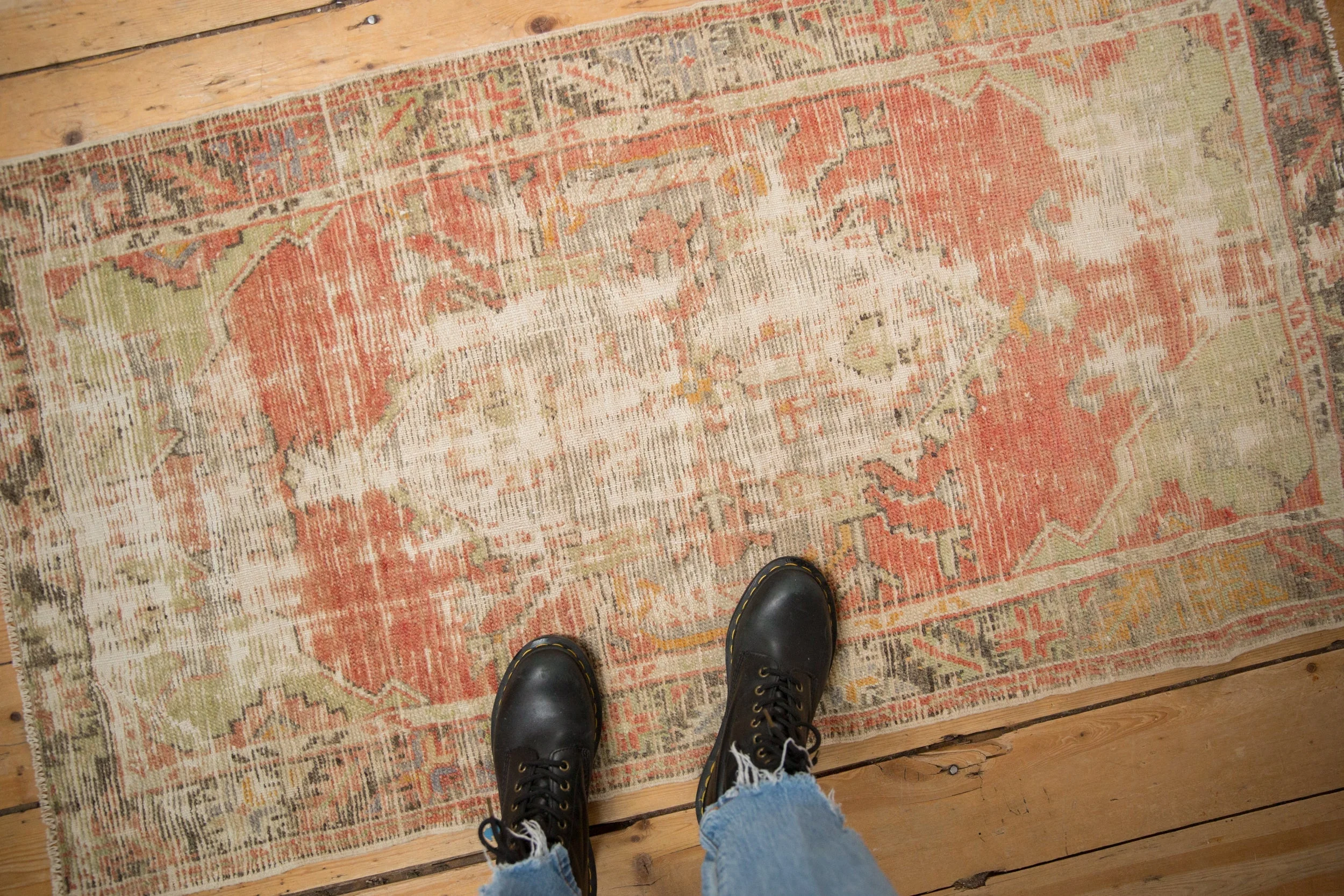 2.5x4.5 Vintage Distressed Oushak Rug - Image 2