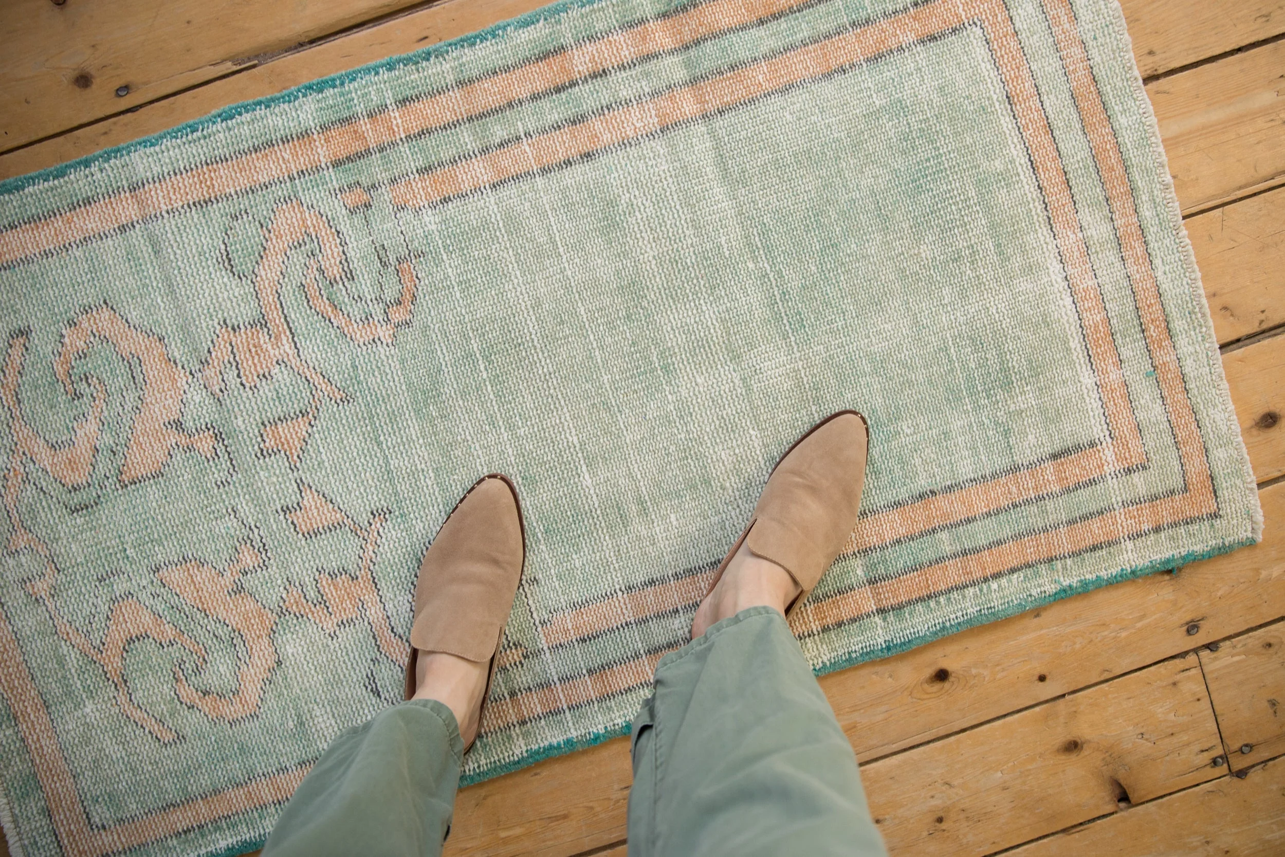 2.5x4.5 Vintage Distressed Oushak Rug - Image 2