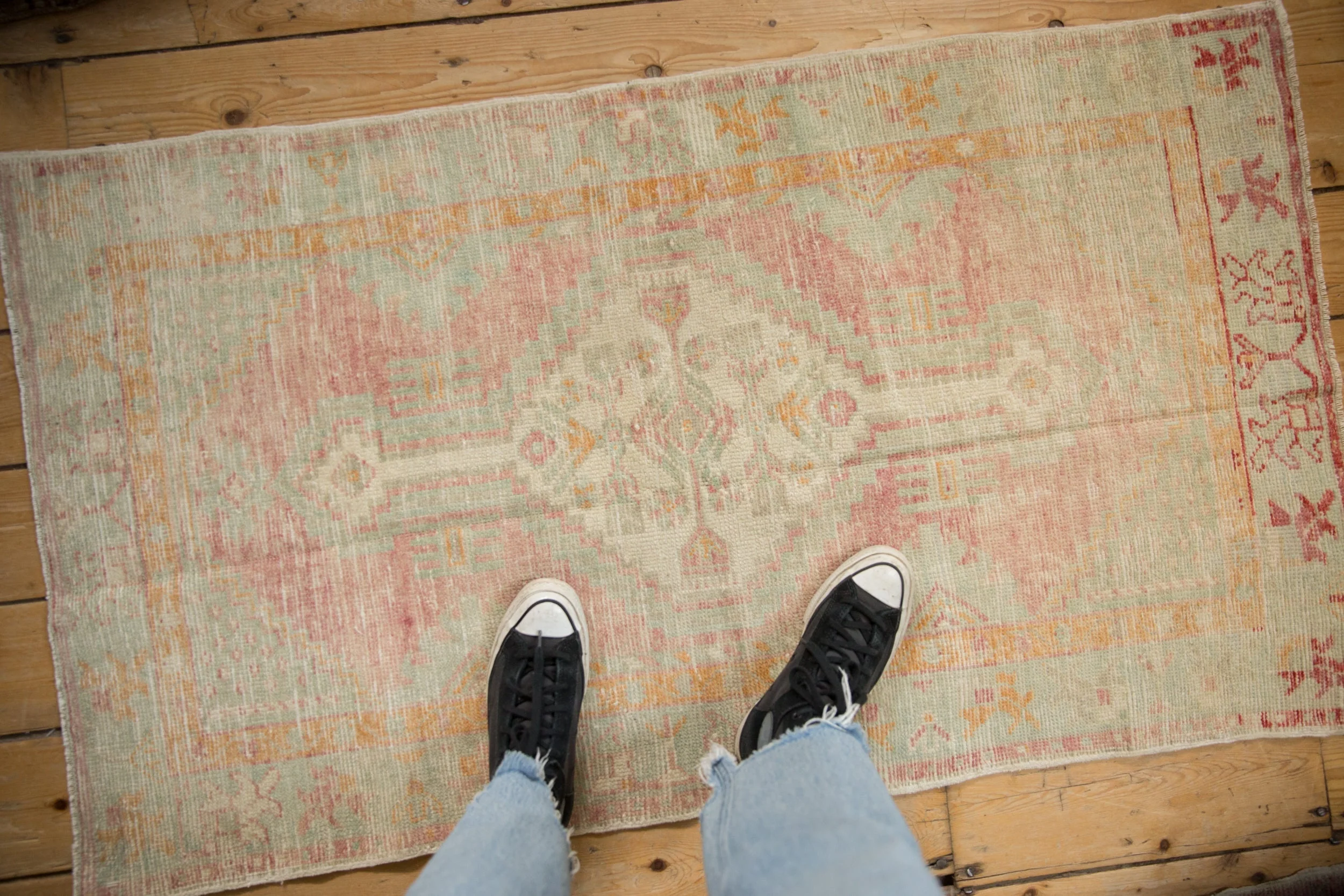2.5x4.5 Vintage Distressed Oushak Rug - Image 2