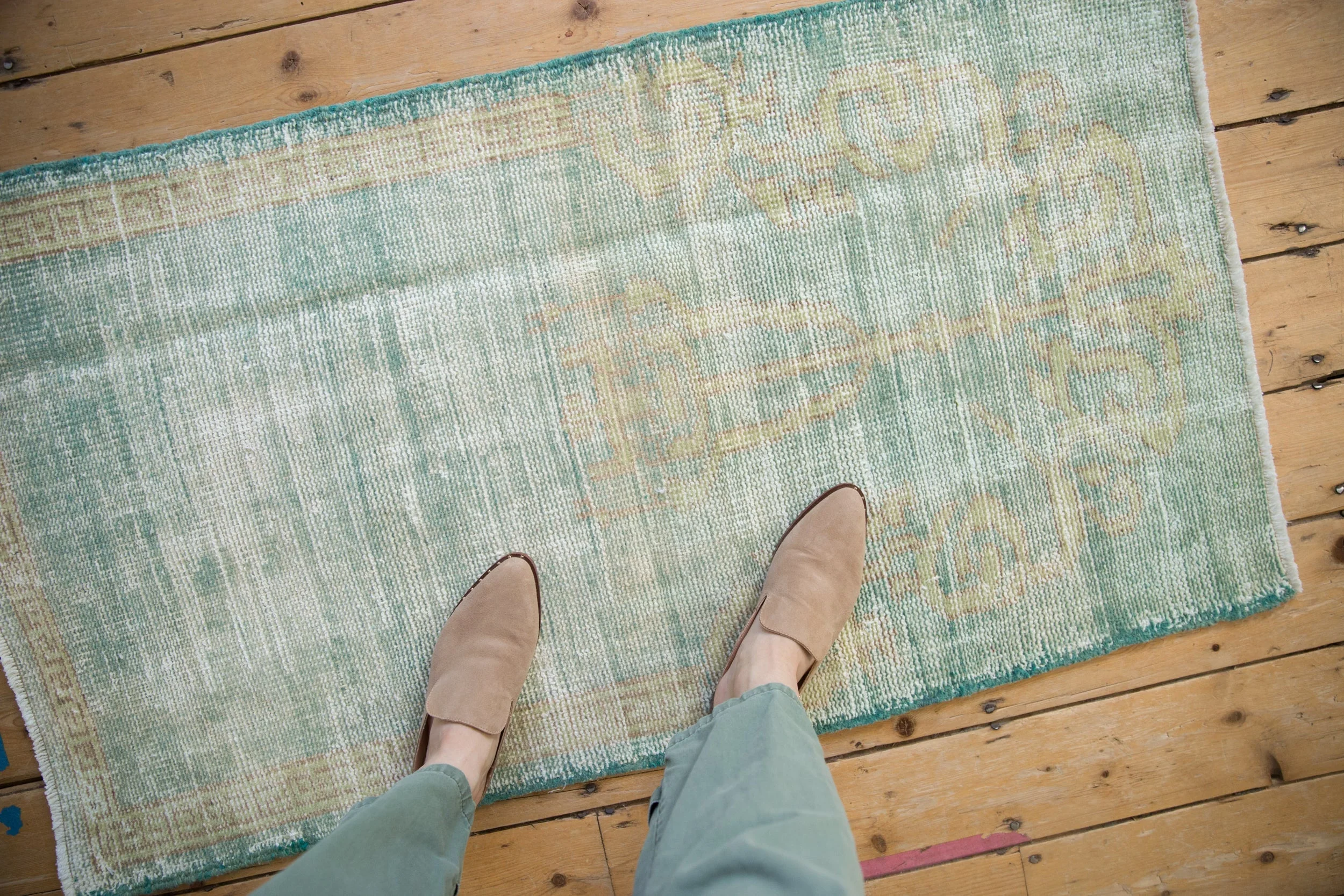2.5x4.5 Vintage Distressed Oushak Rug - Image 2