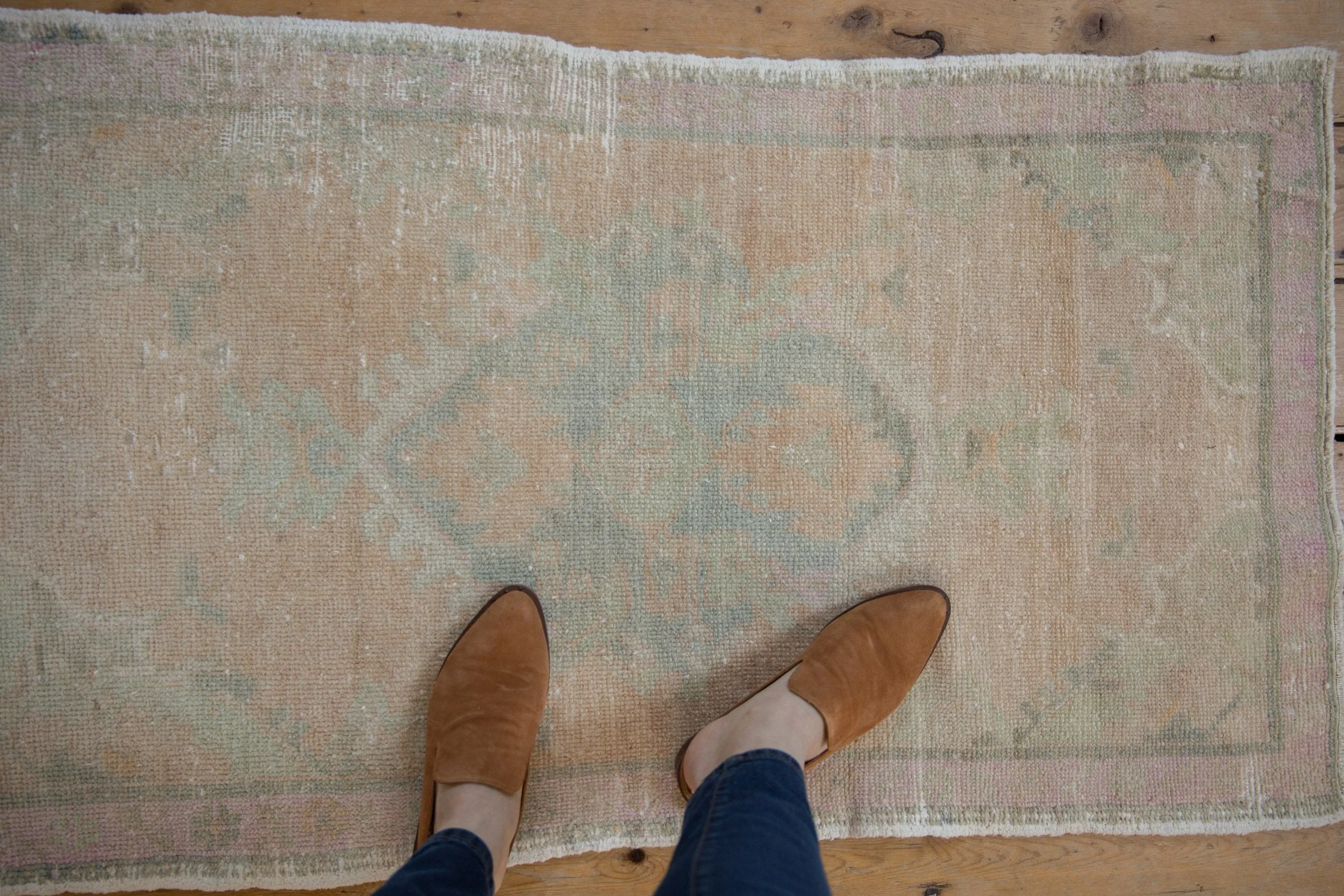 2.5x4.5 Vintage Distressed Oushak Rug - Image 2
