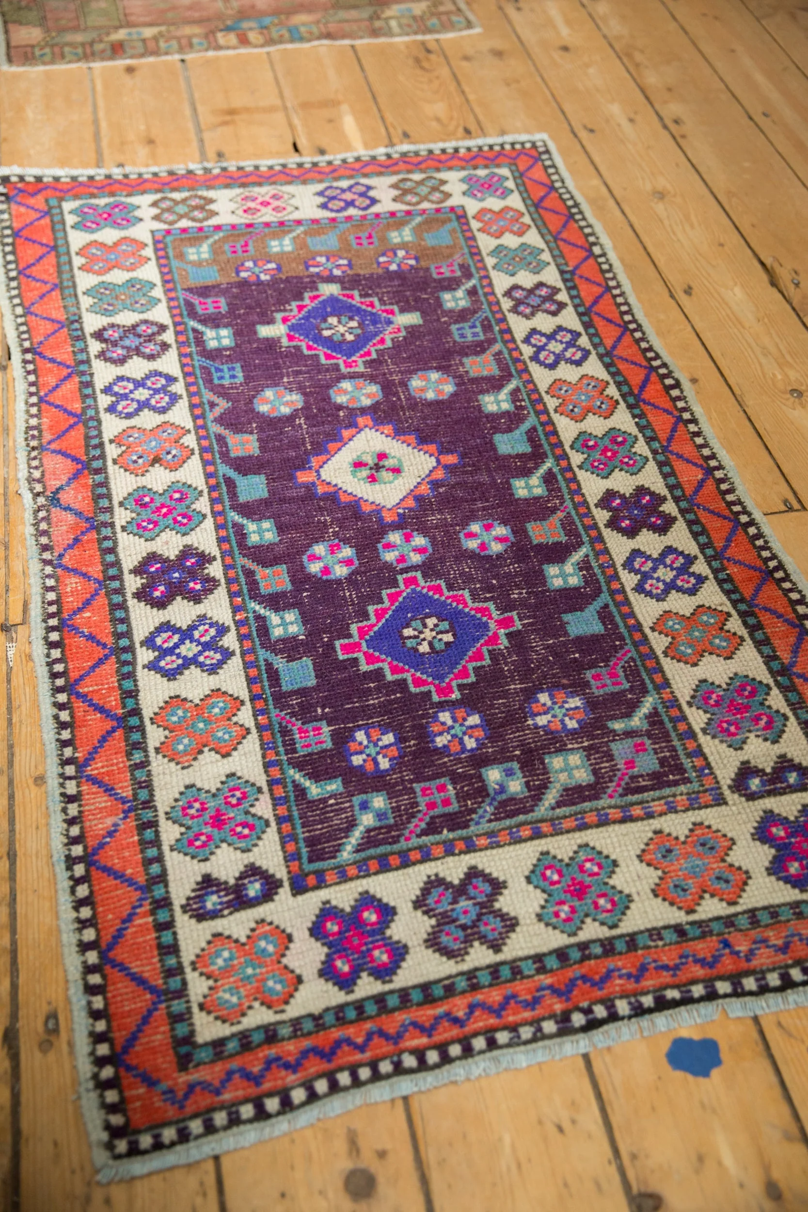 2.5x4.5 Vintage Distressed Oushak Rug - Image 4