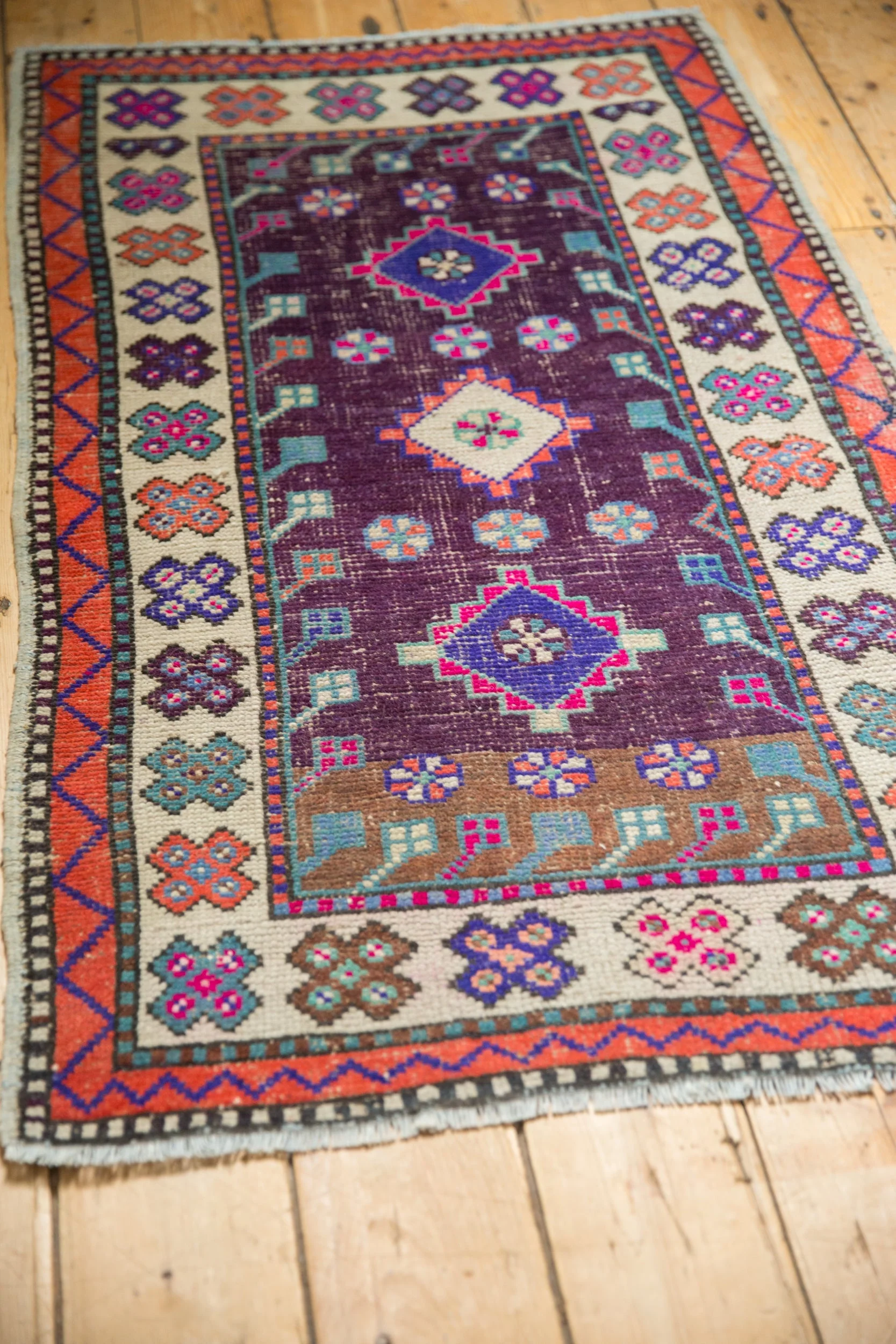 2.5x4.5 Vintage Distressed Oushak Rug - Image 7
