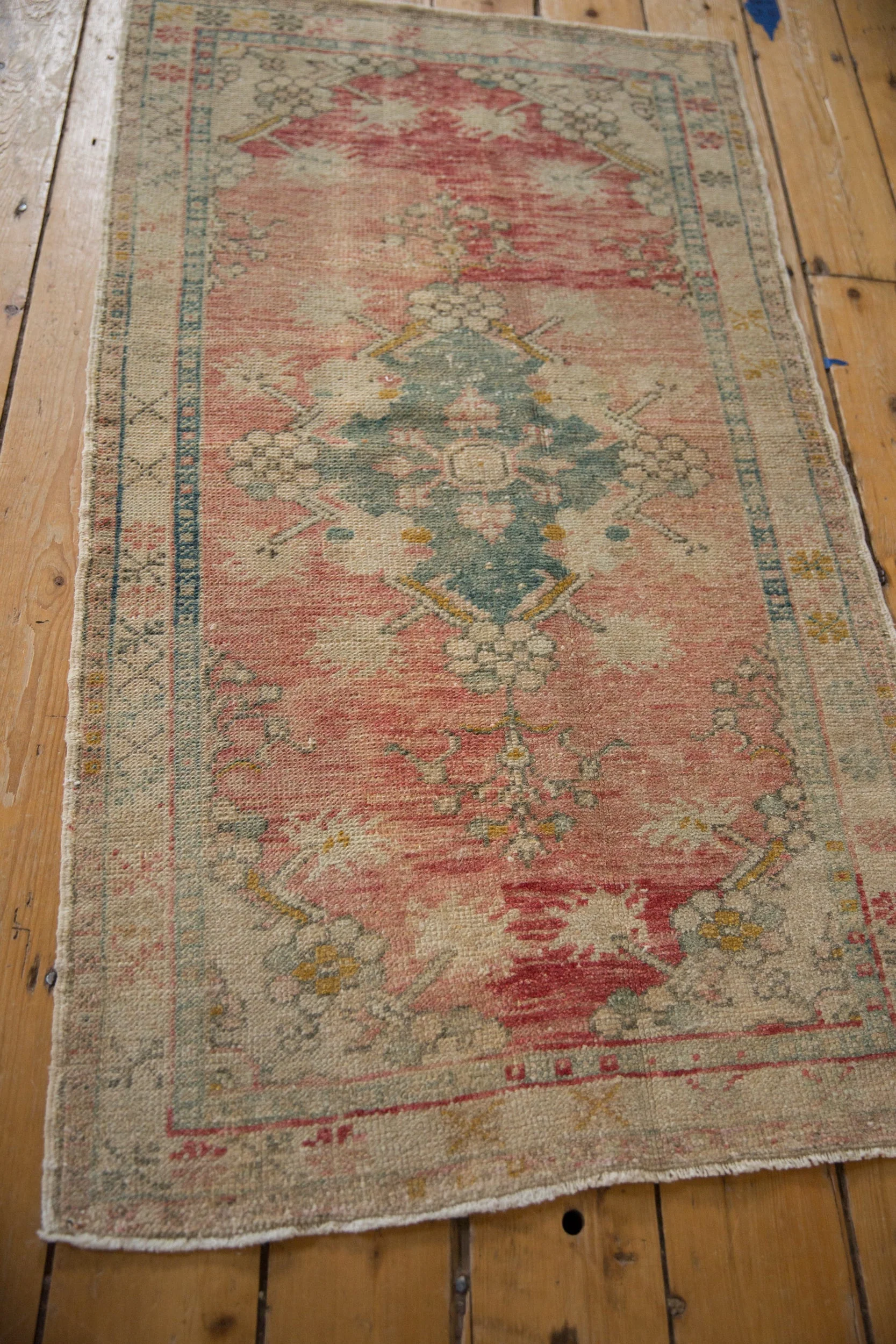 2.5x4.5 Vintage Distressed Oushak Rug - Image 8