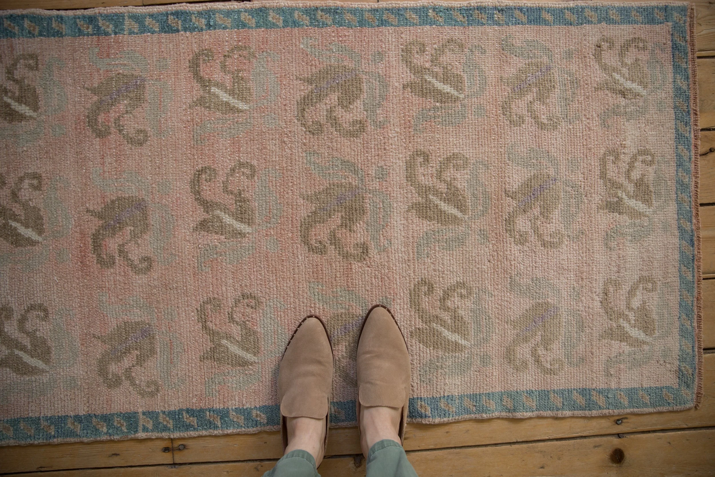 2.5x4.5 Vintage Distressed Oushak Rug - Image 2