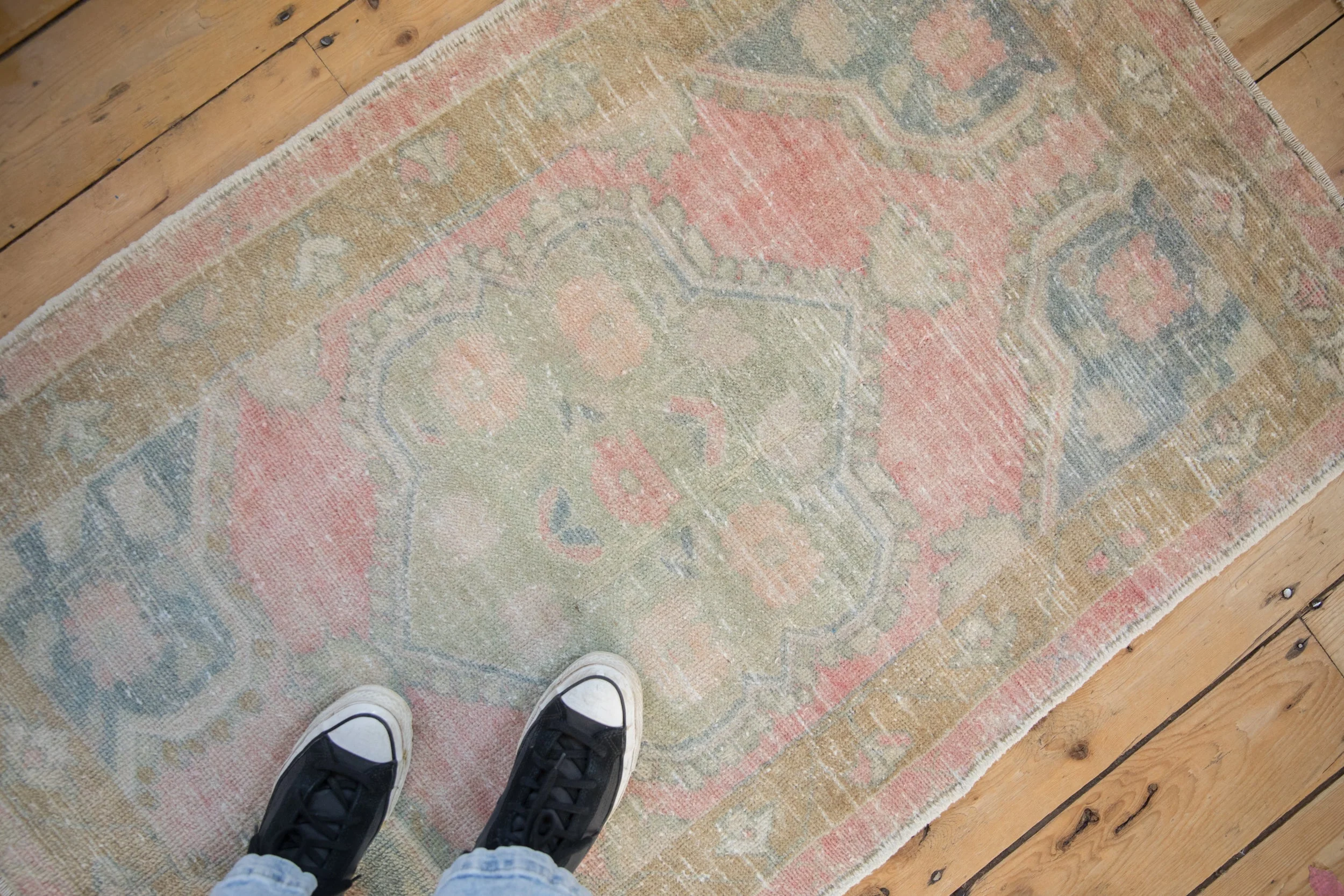 2.5x4.5 Vintage Distressed Oushak Rug - Image 2