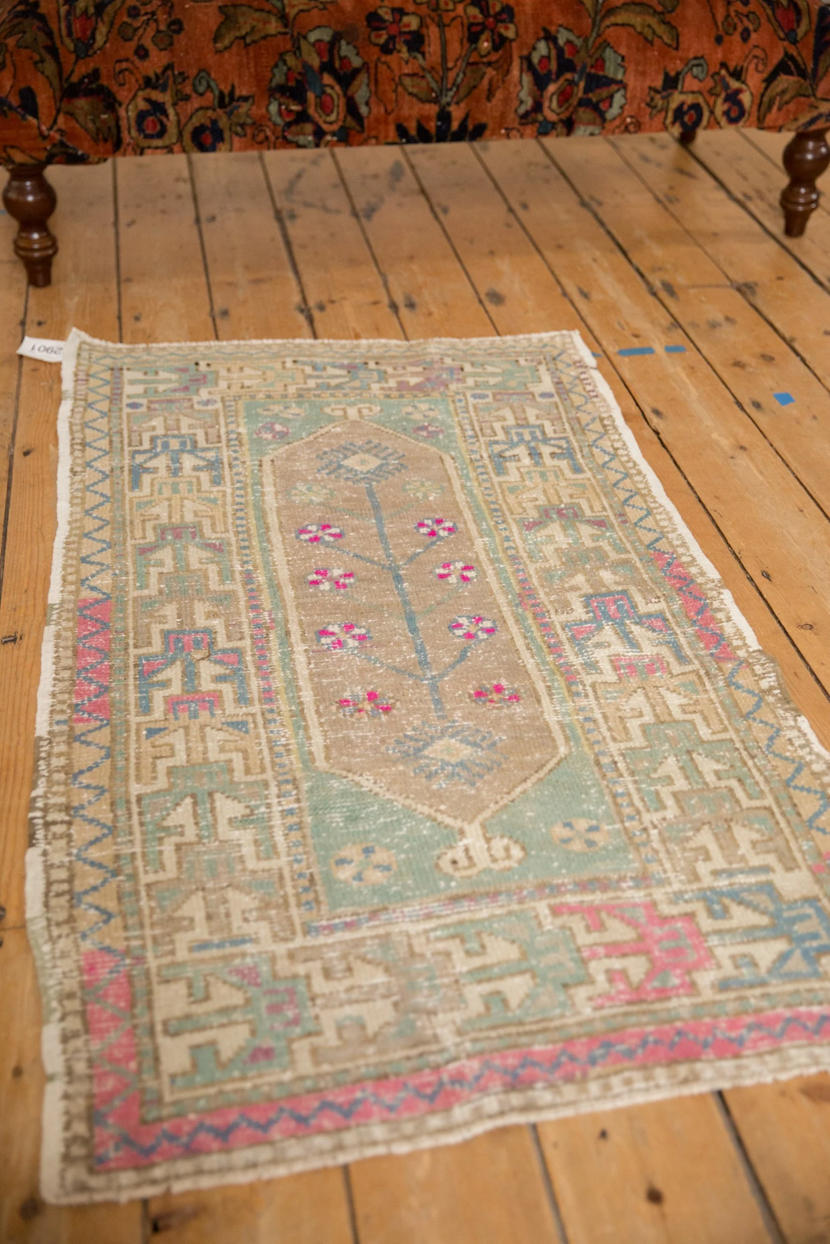 2.5x4.5 Vintage Distressed Oushak Rug - Image 4