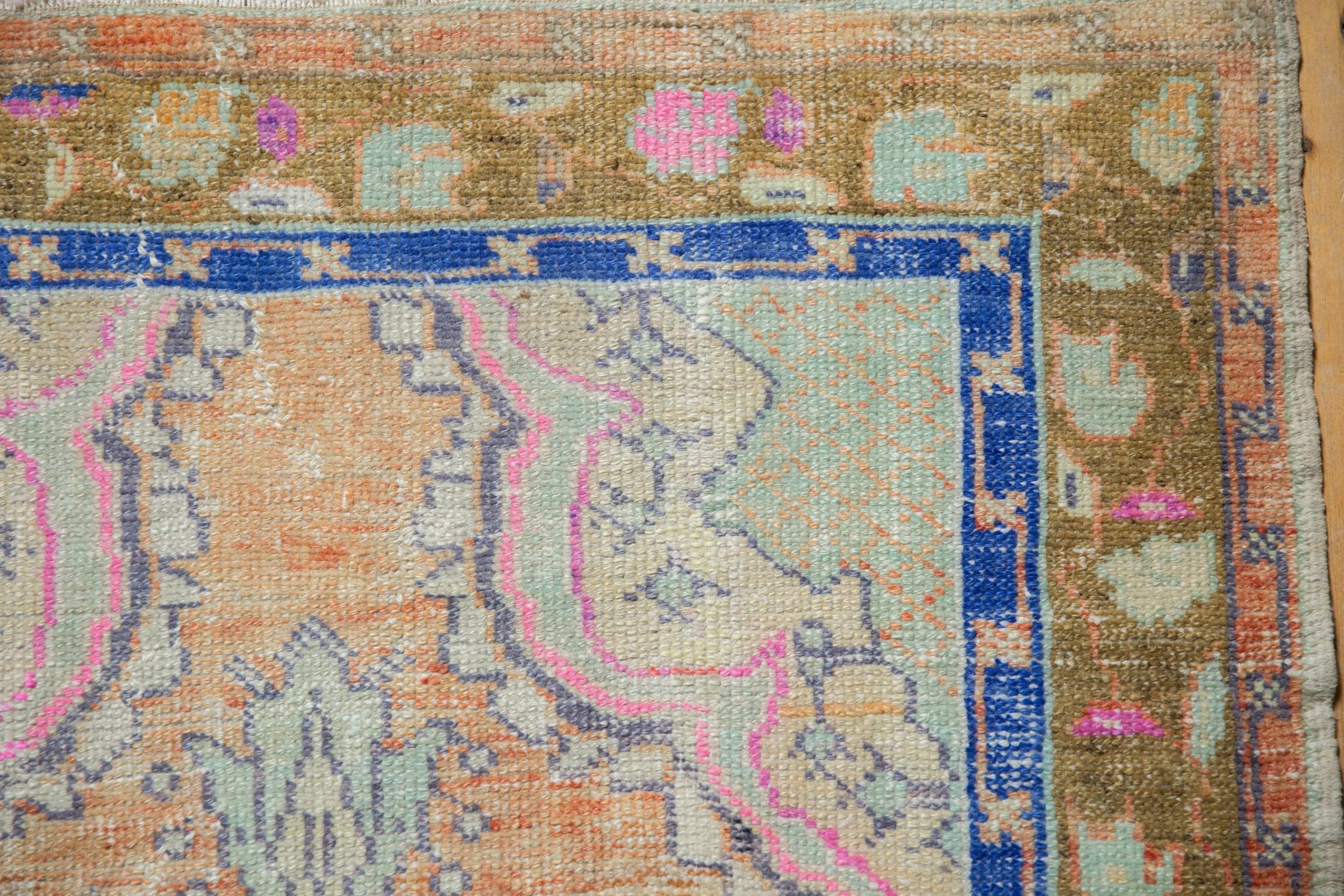 2.5x4.5 Vintage Distressed Oushak Rug - Image 3