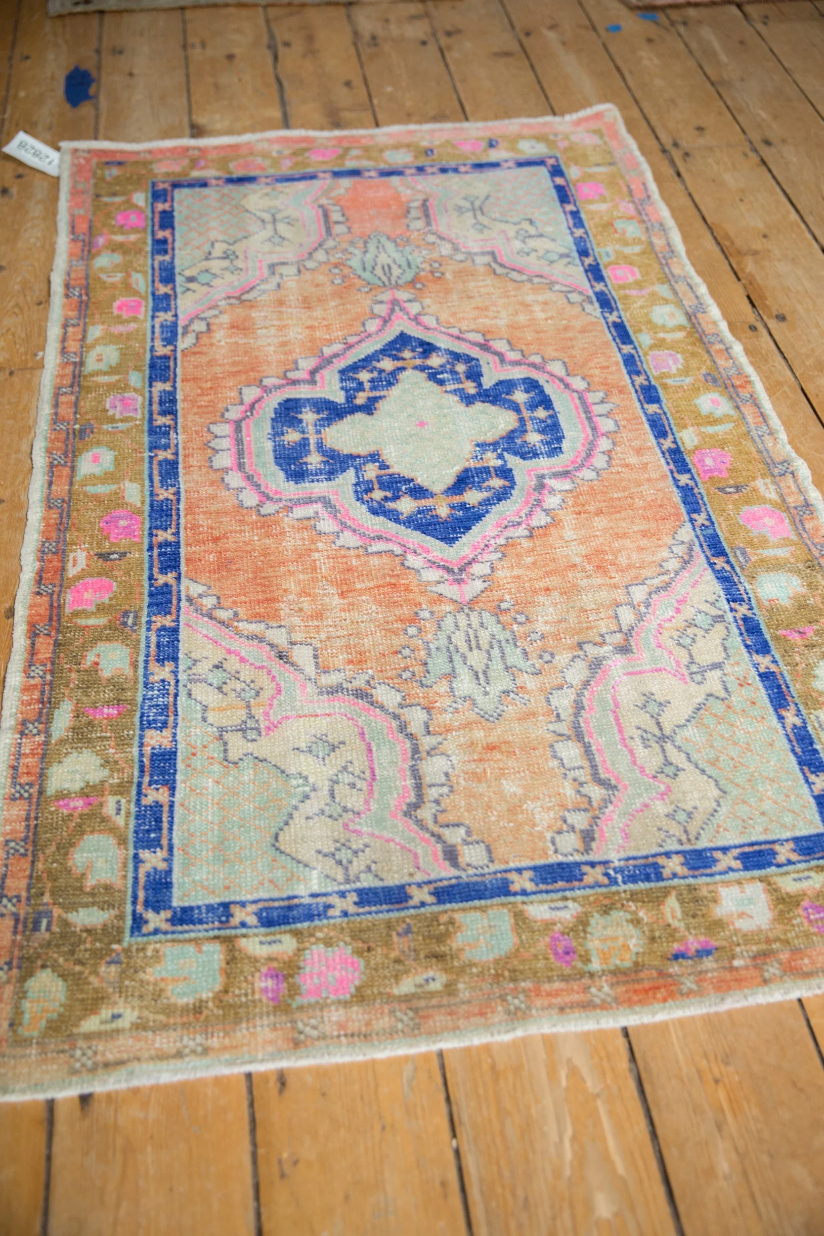 2.5x4.5 Vintage Distressed Oushak Rug - Image 4