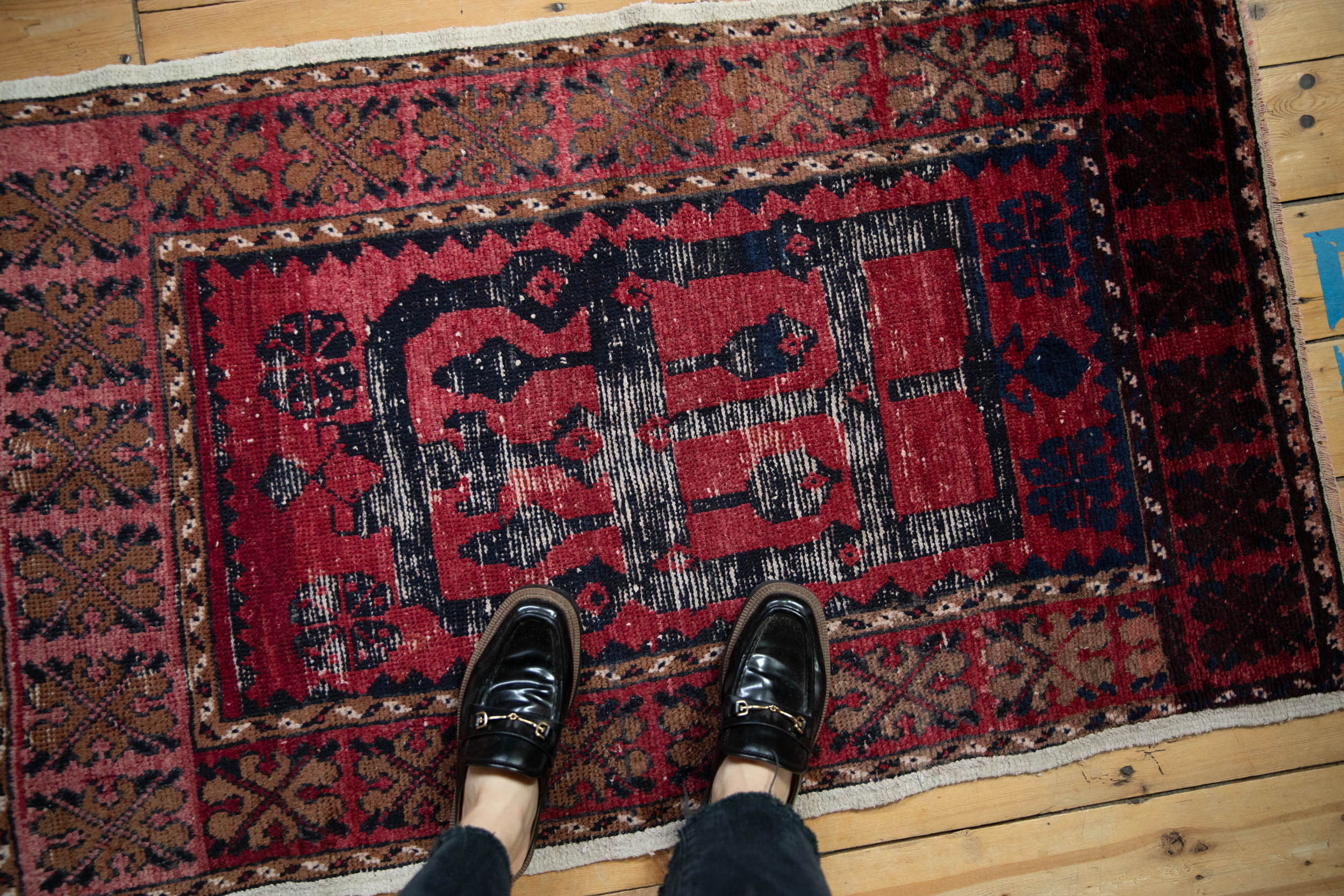 2.5x4.5 Vintage Distressed Oushak Rug - Image 2